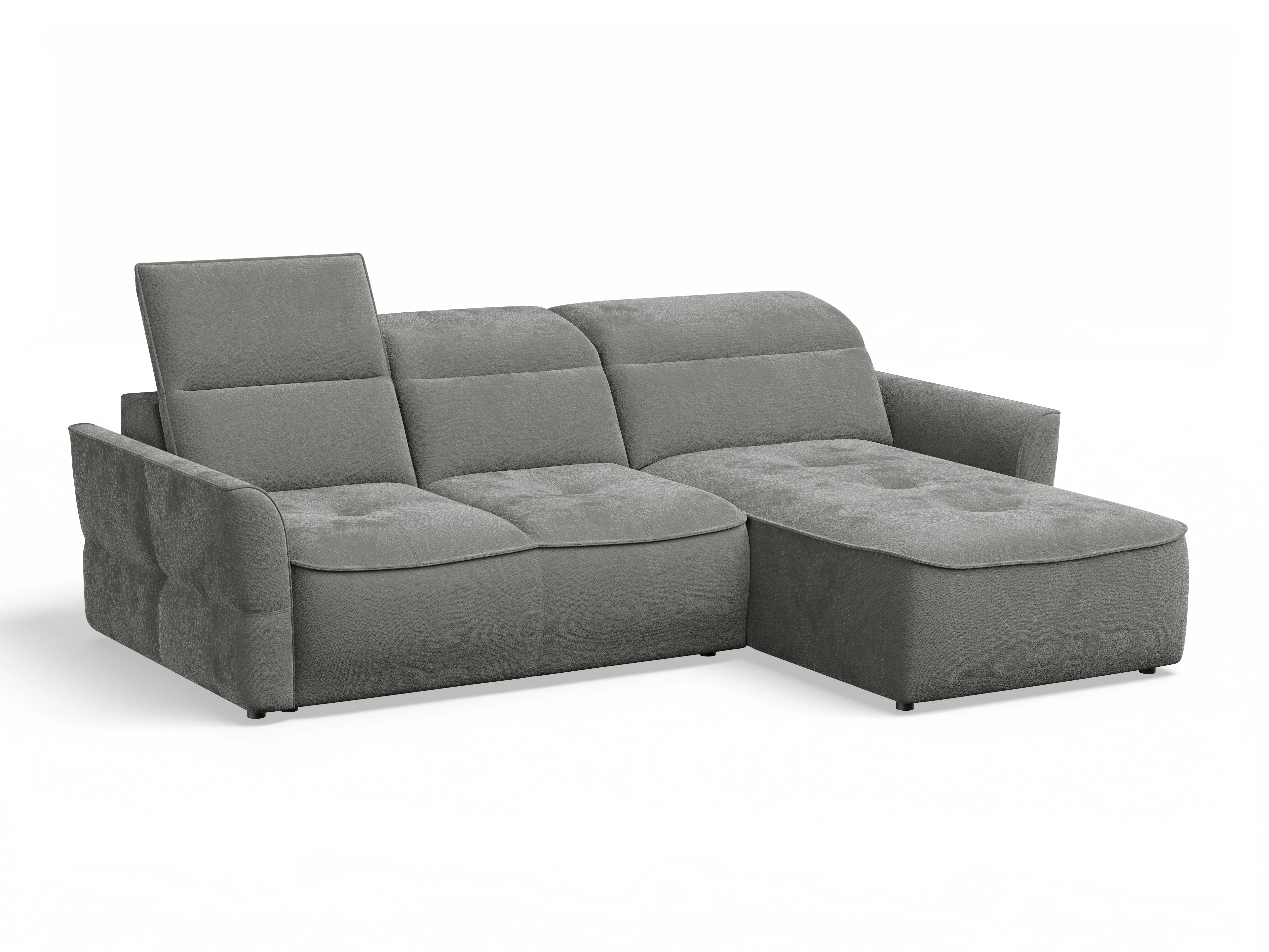 Ansicht des Produktes Toledo Ecksofa rechts Abschluss offen in Stoff Braun