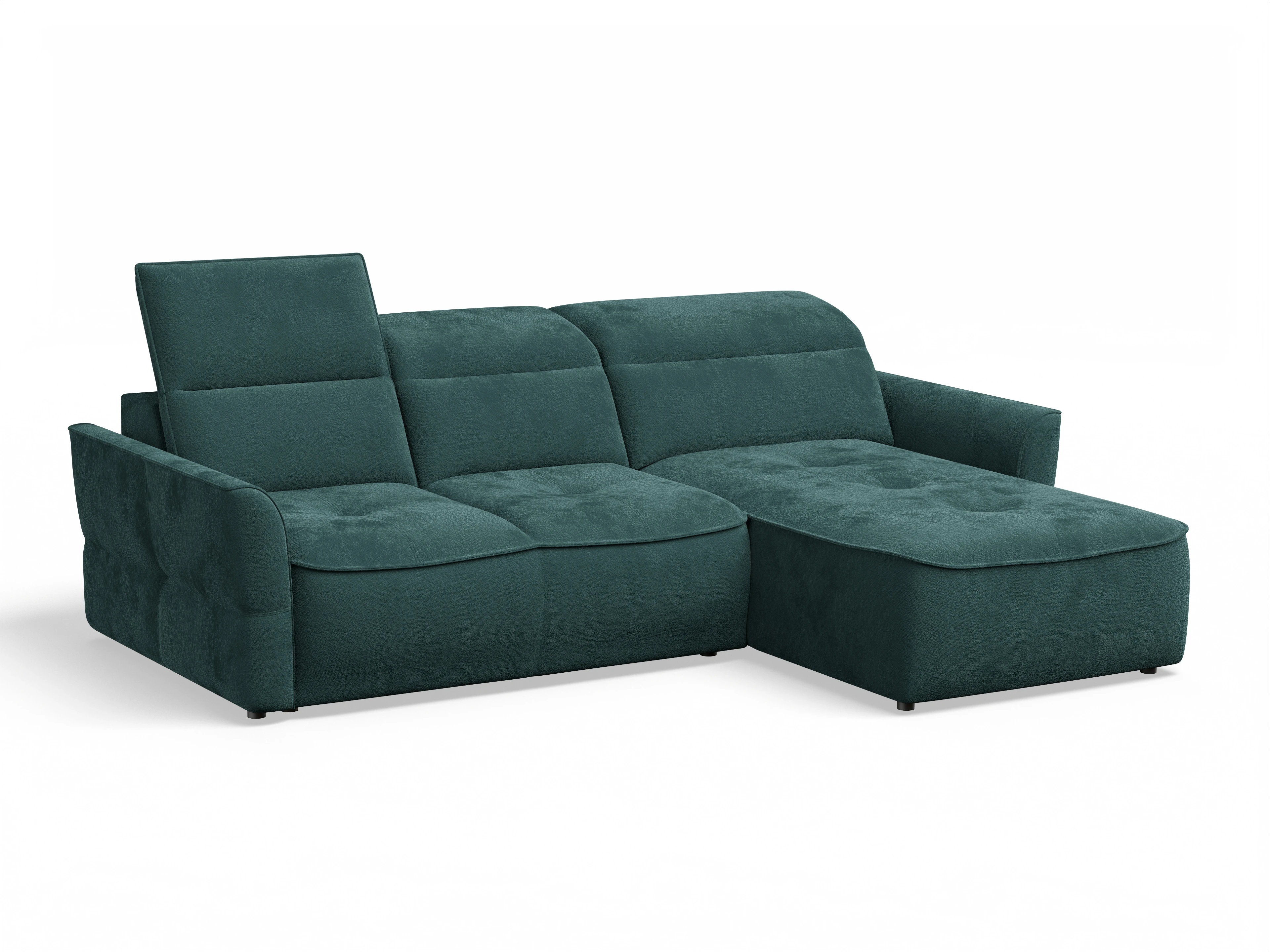 Ansicht des Produktes Toledo Ecksofa rechts Abschluss offen in Stoff Blau