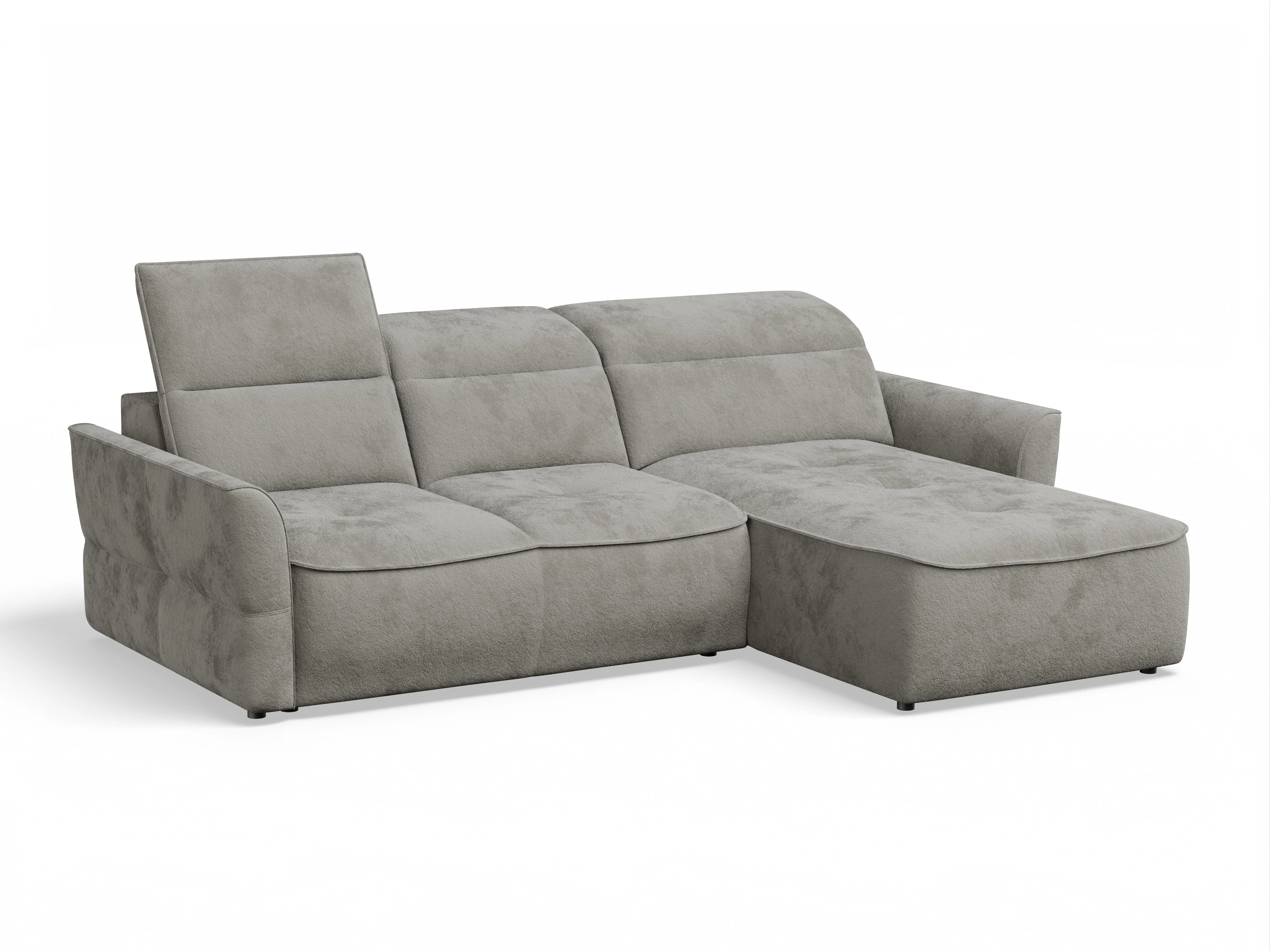 Ansicht des Produktes Toledo Ecksofa rechts Abschluss offen in Stoff Braun