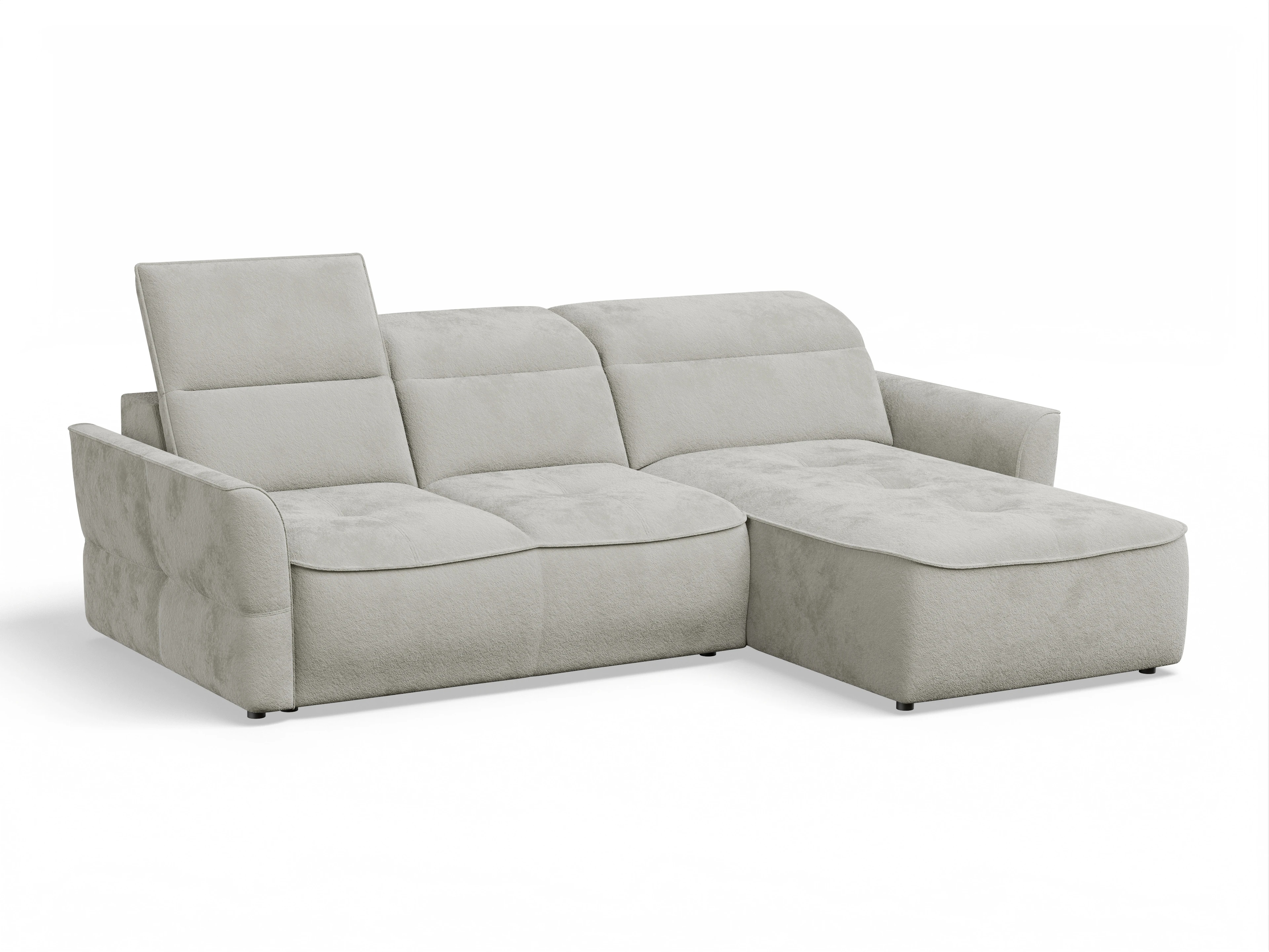 Ansicht des Produktes Toledo Ecksofa rechts Abschluss offen in Stoff Beige