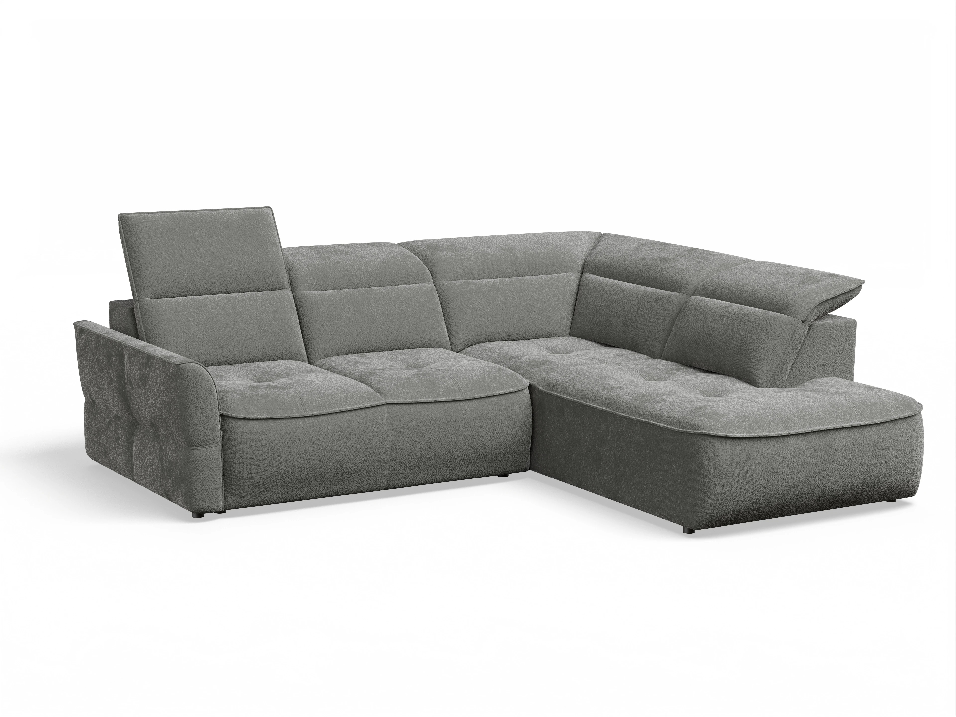 Ansicht des Produktes Toledo Ecksofa rechts Abschluss offen in Stoff Braun