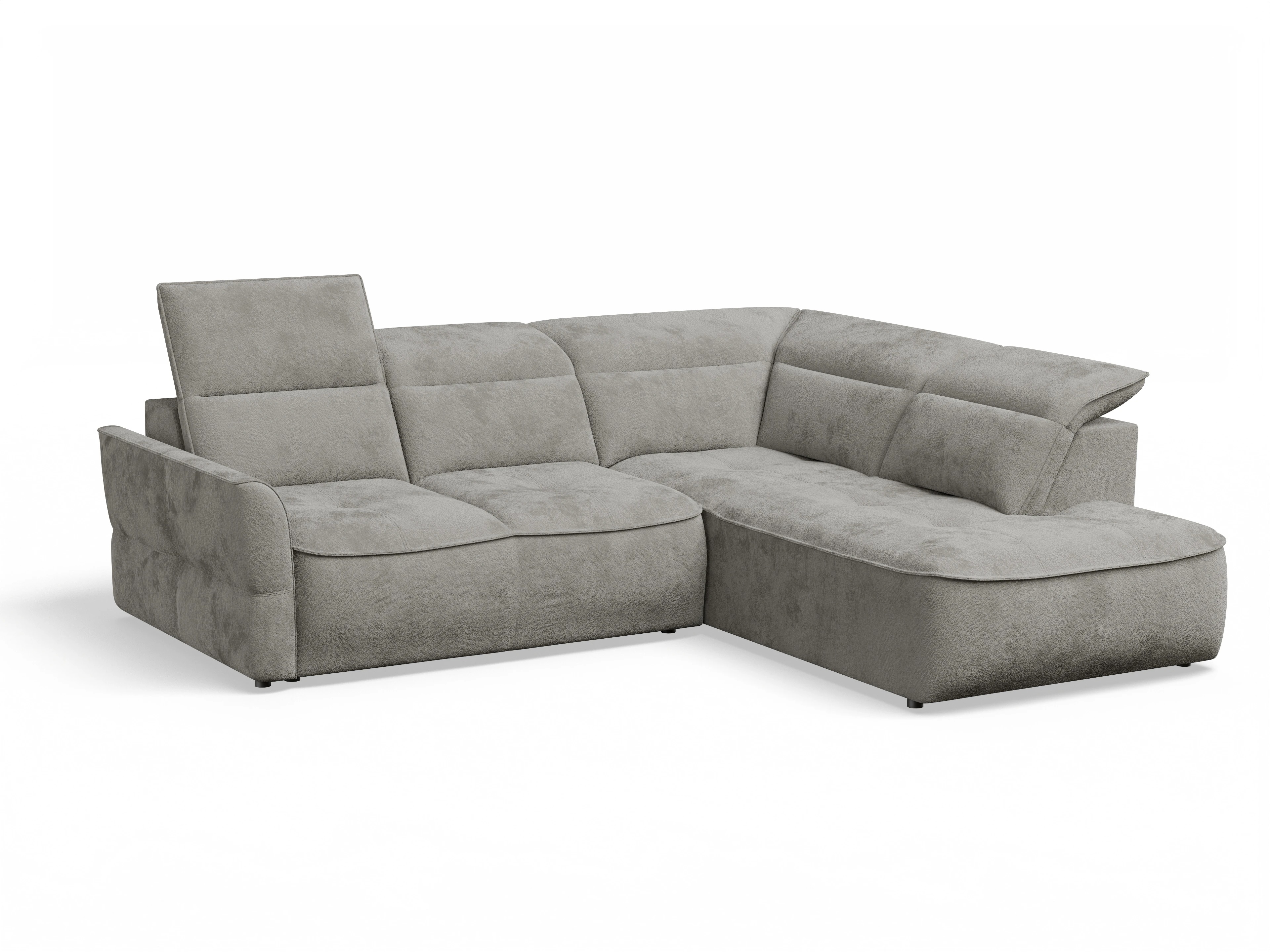 Ansicht des Produktes Toledo Ecksofa rechts Abschluss offen in Stoff Braun