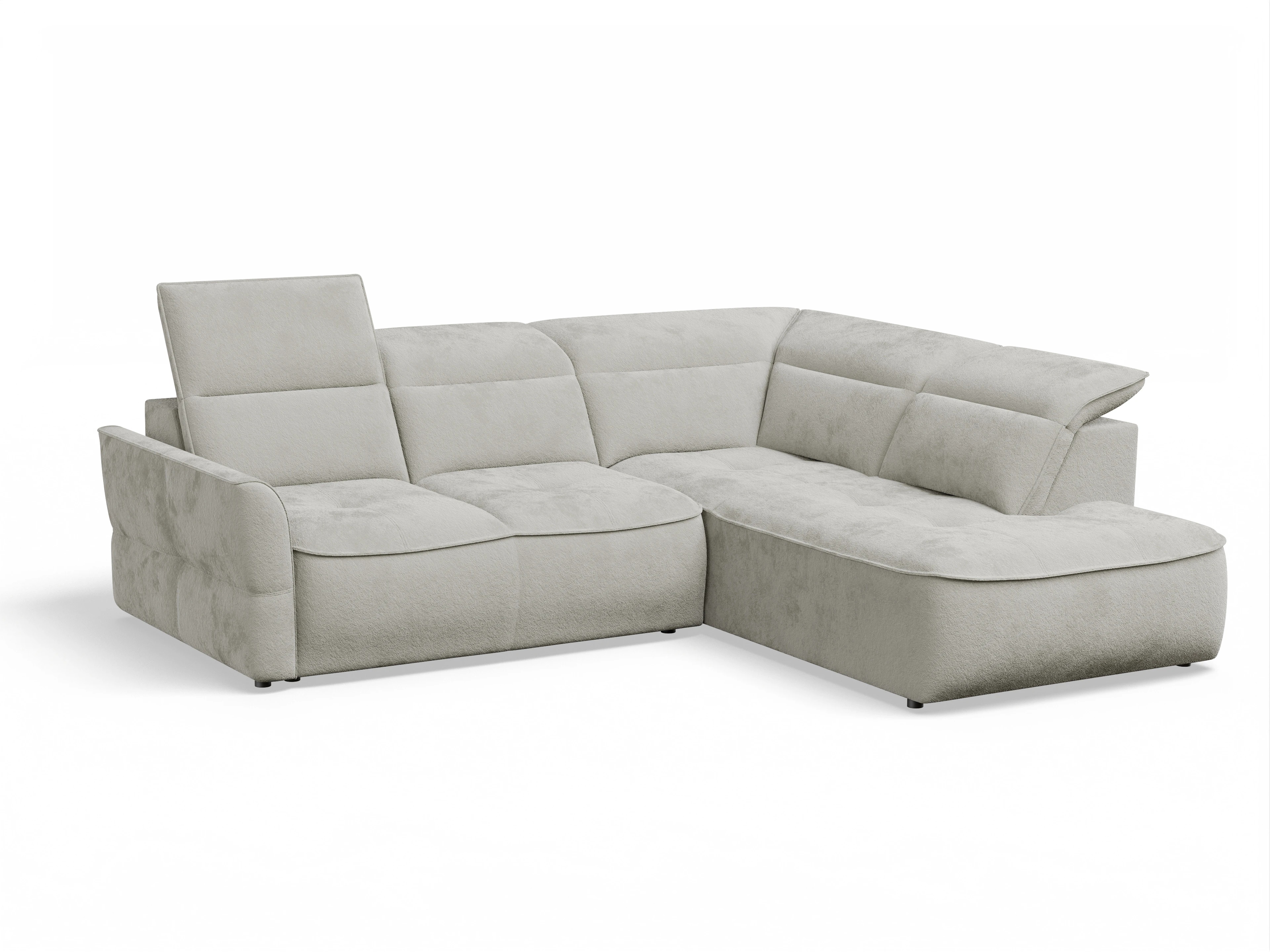 Ansicht des Produktes Toledo Ecksofa rechts Abschluss offen in Stoff Beige