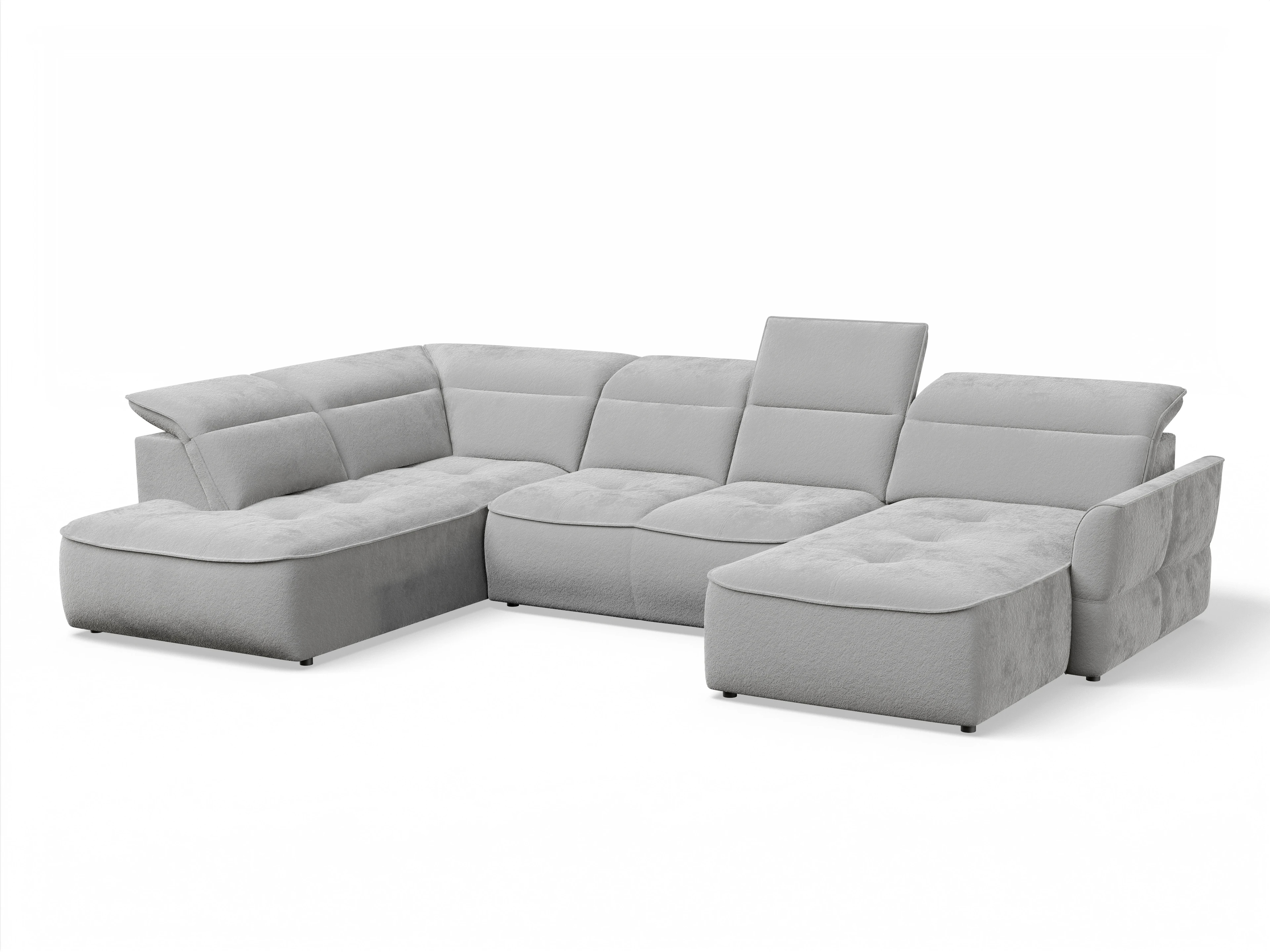 Ansicht des Produktes Toledo Wohnlandschaft offen beidseitig in Stoff Grau