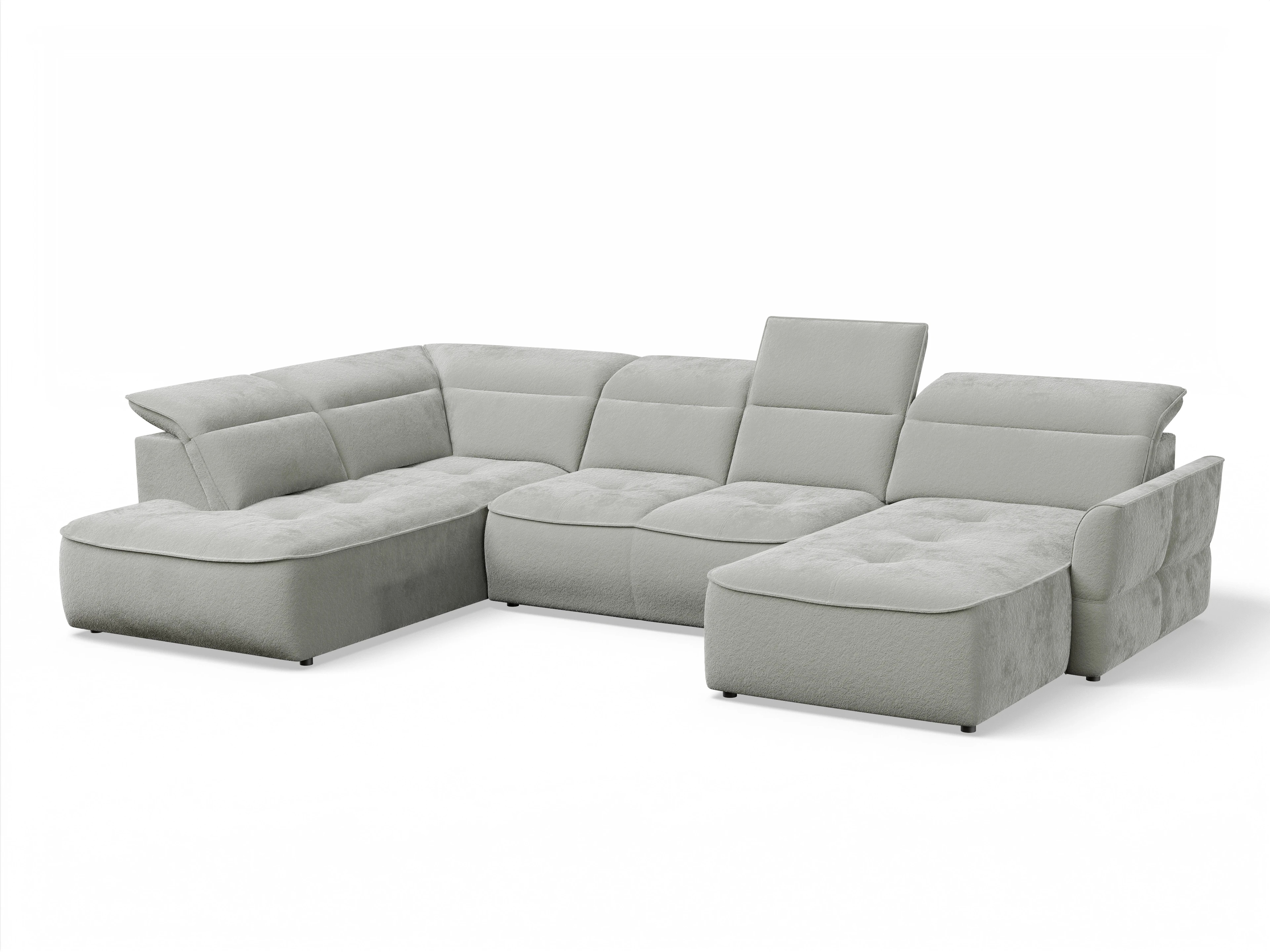 Ansicht des Produktes Toledo Wohnlandschaft offen beidseitig in Stoff Grau