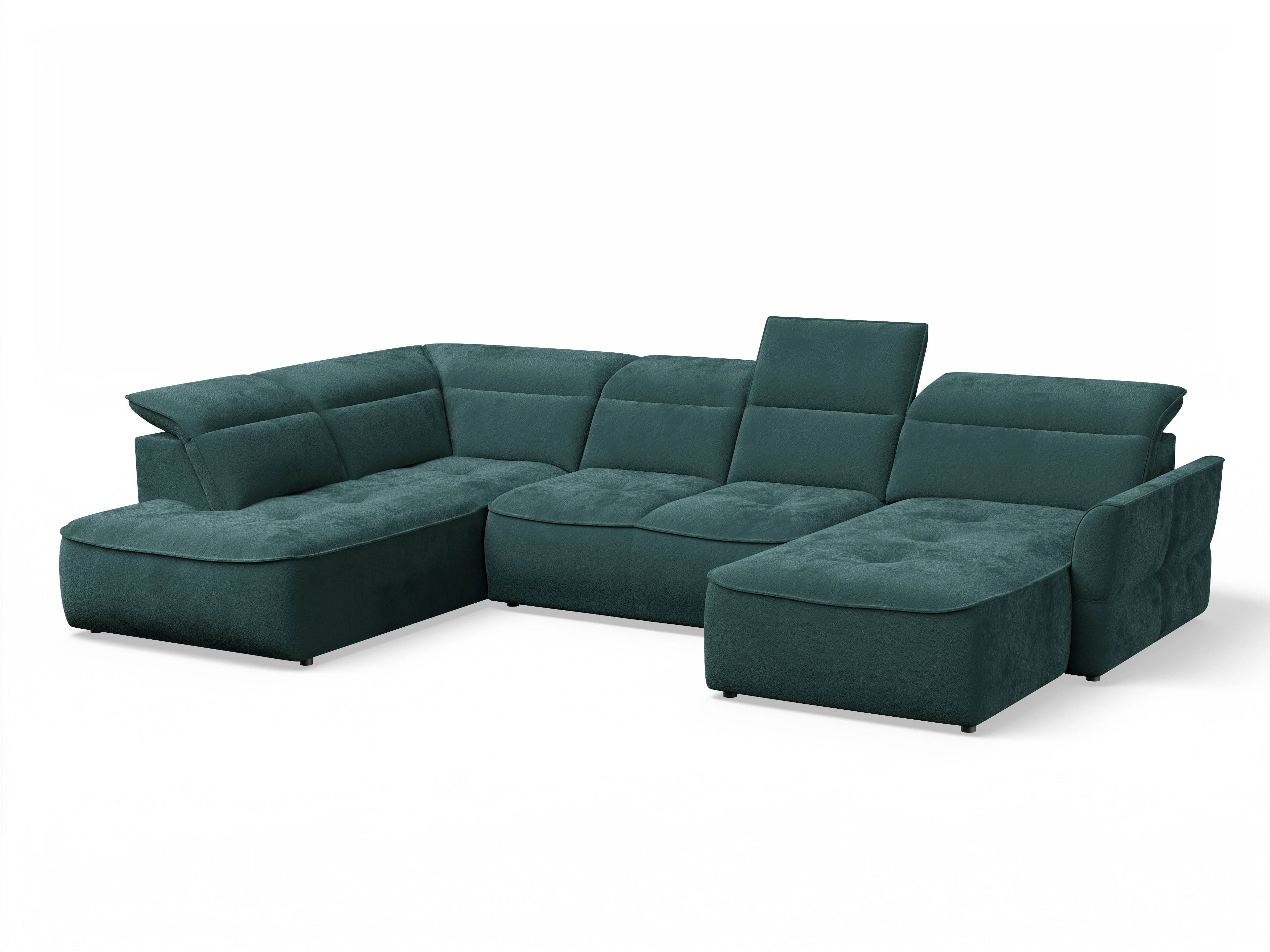 Ansicht des Produktes Toledo Wohnlandschaft offen beidseitig in Stoff Blau