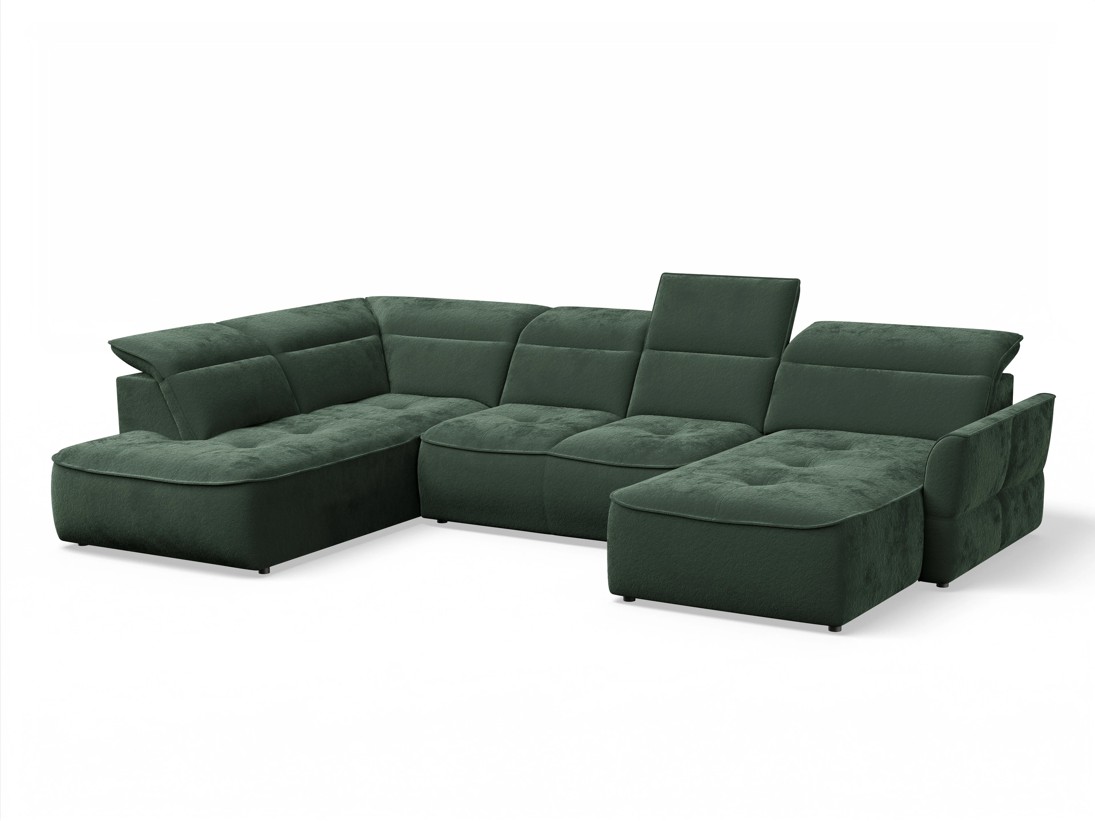 Ansicht des Produktes Toledo Wohnlandschaft offen beidseitig in Stoff Grün