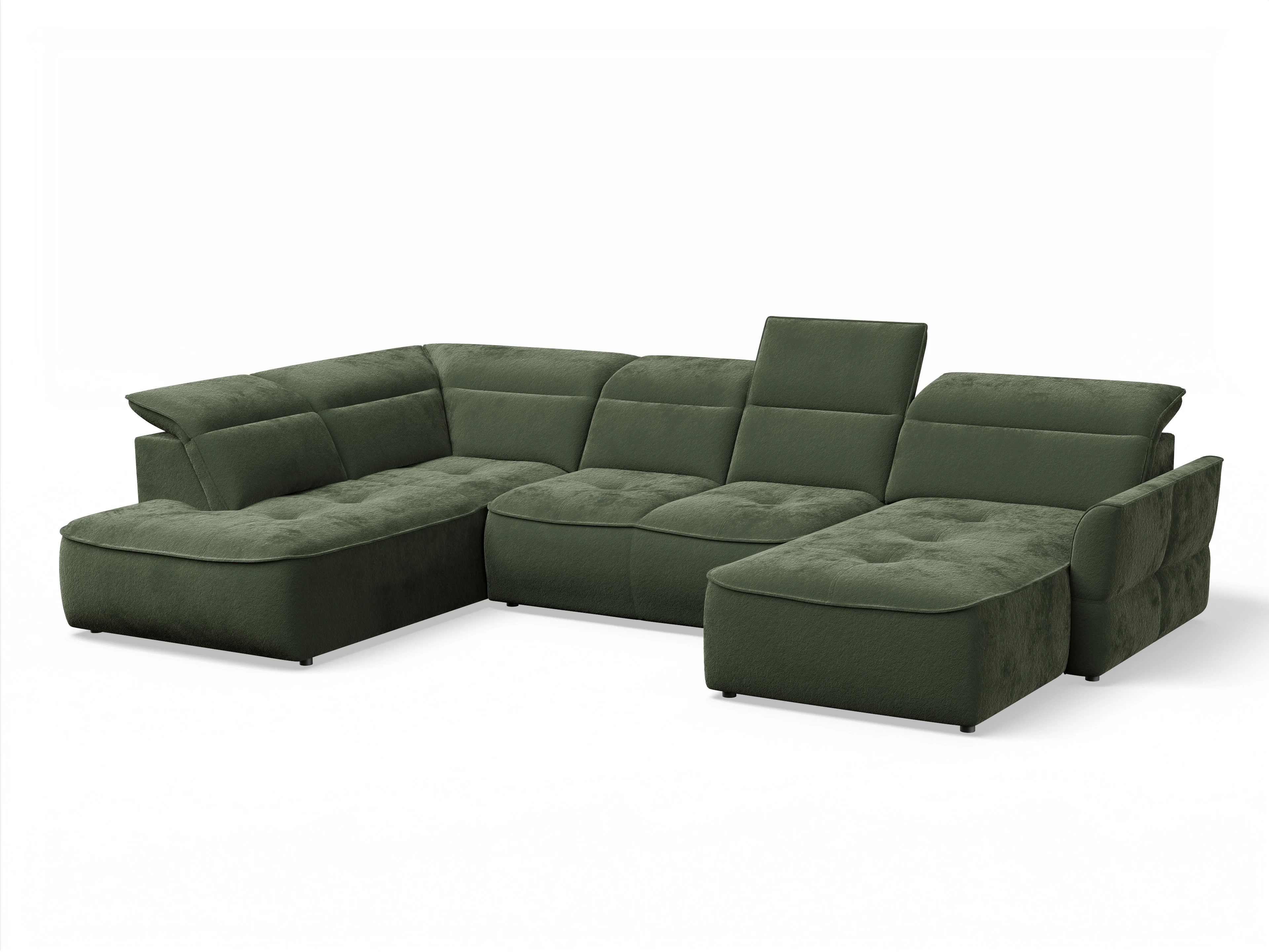 Ansicht des Produktes Toledo Wohnlandschaft offen beidseitig in Stoff Grün