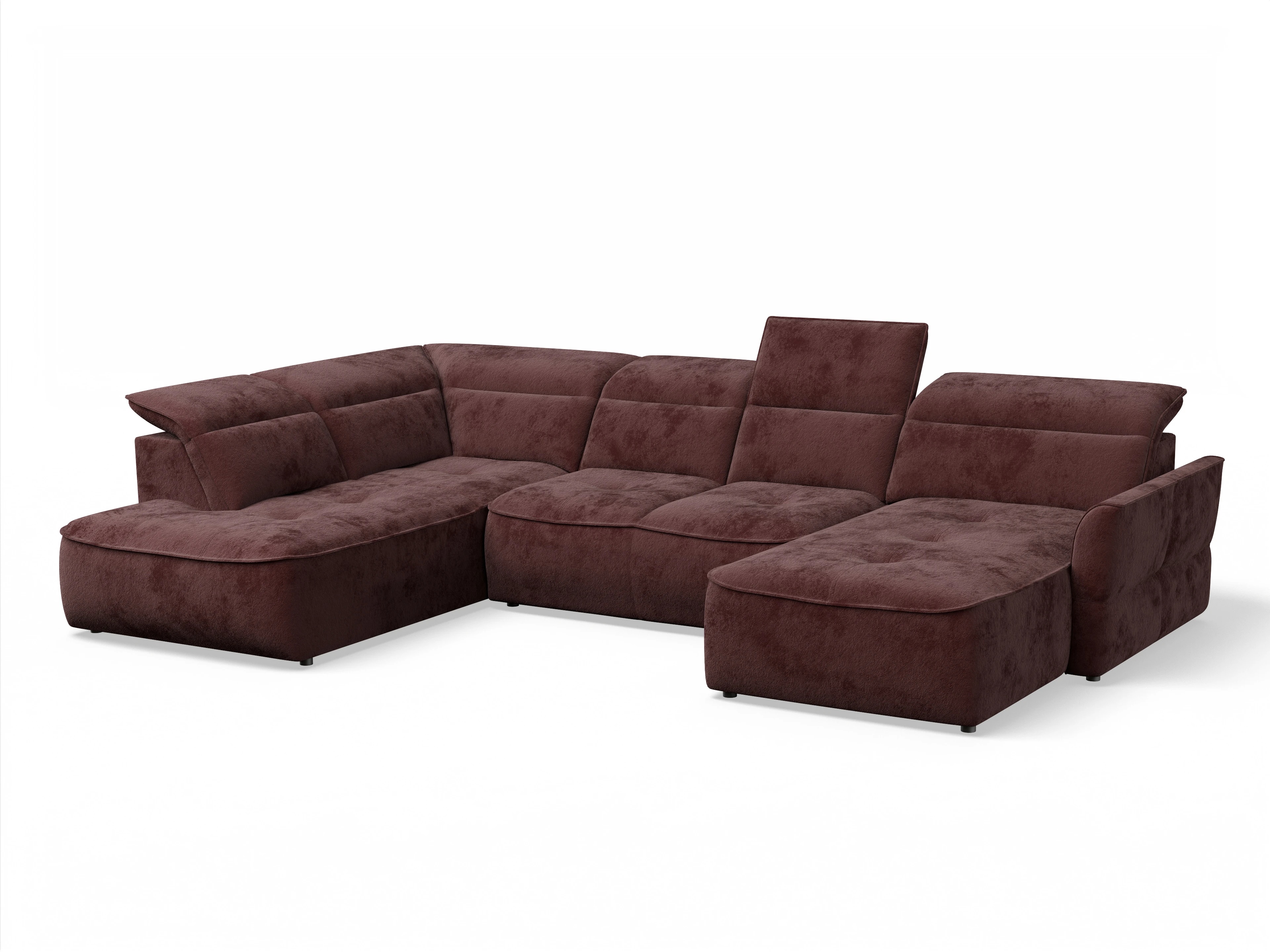 Ansicht des Produktes Toledo Wohnlandschaft offen beidseitig in Stoff Rot