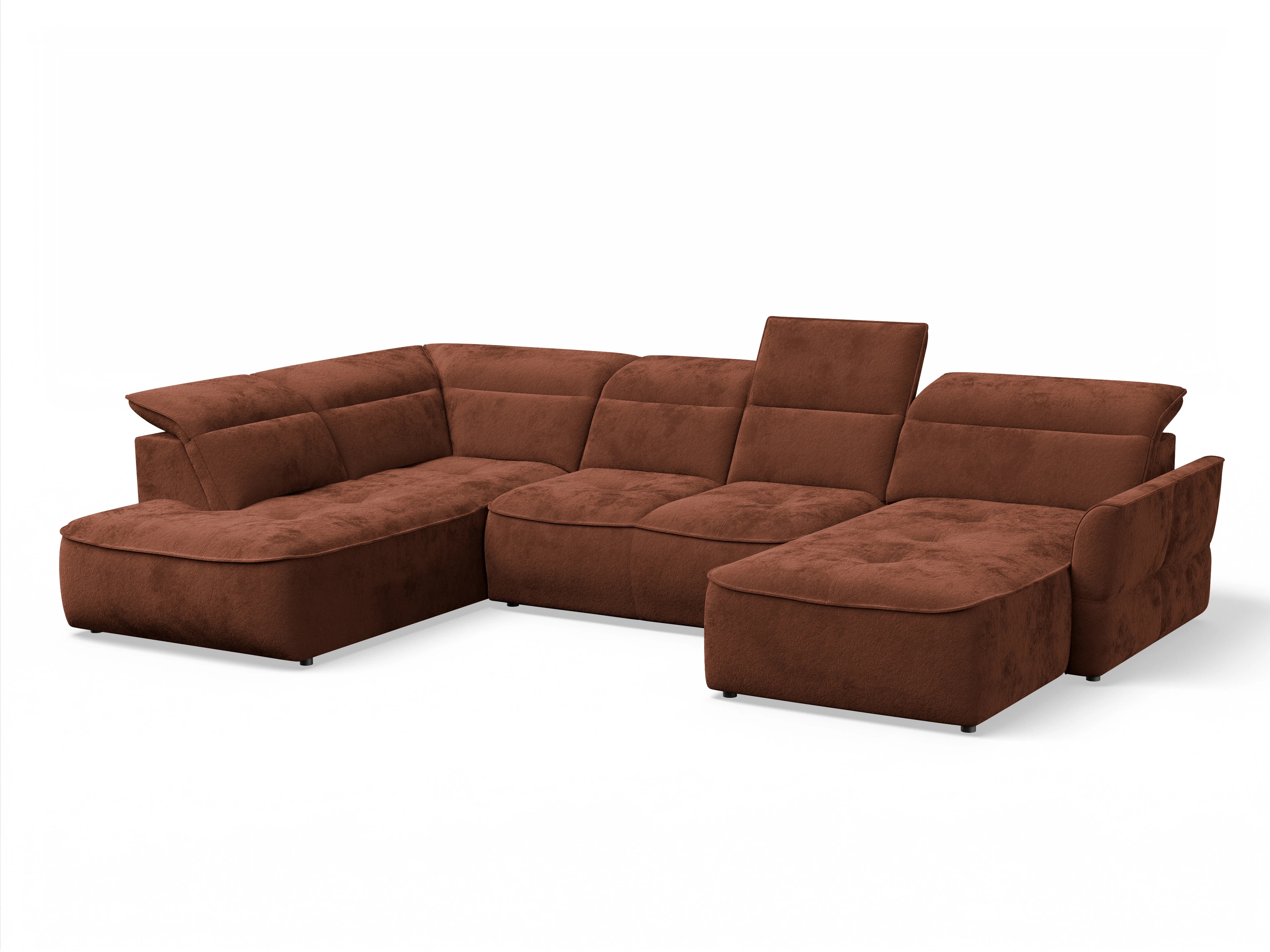 Ansicht des Produktes Toledo Wohnlandschaft offen beidseitig in Stoff Orange