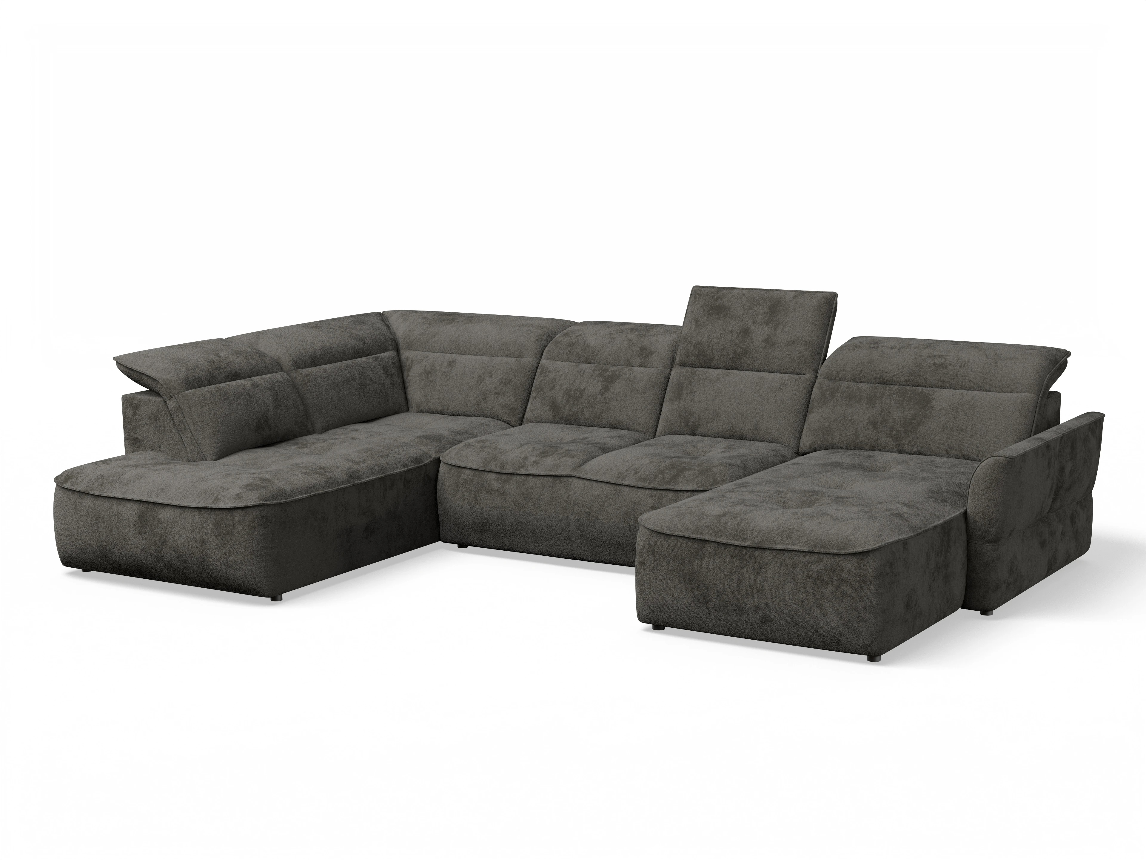 Ansicht des Produktes Toledo Wohnlandschaft offen beidseitig in Stoff Braun