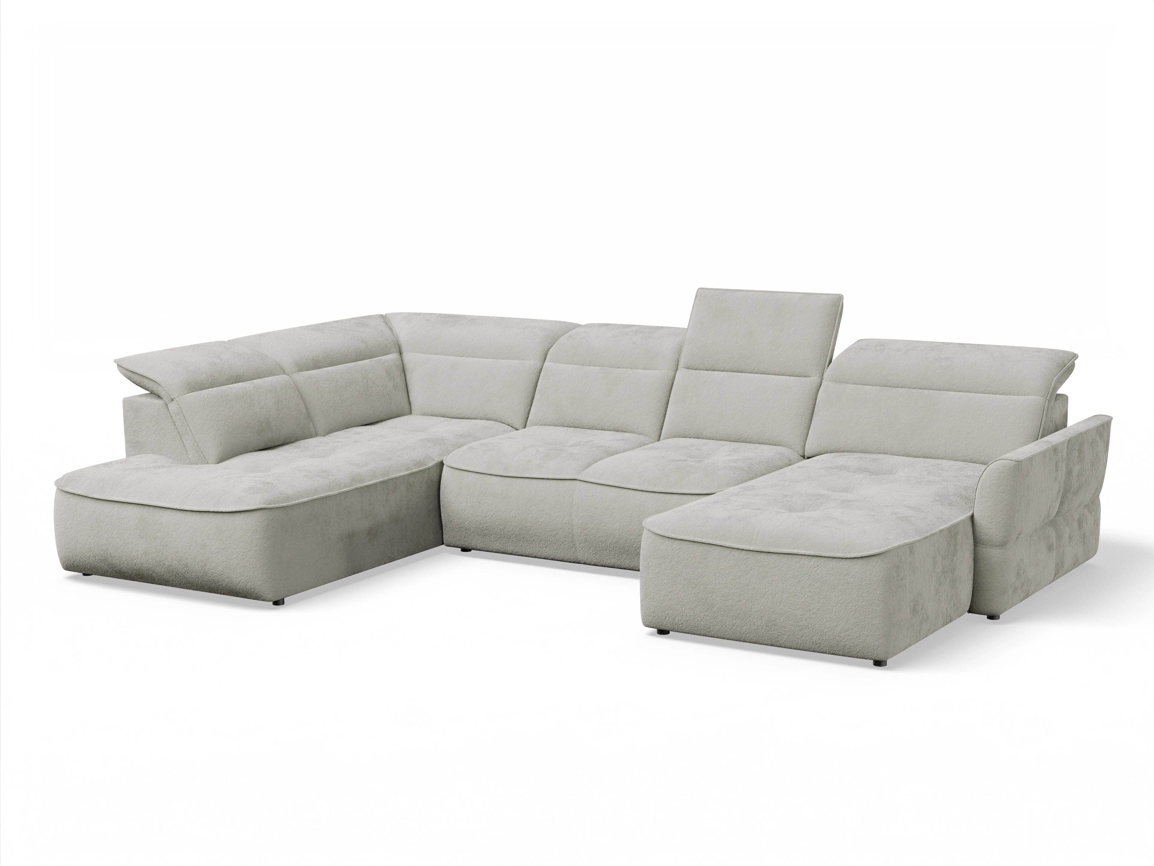 Ansicht des Produktes Toledo Wohnlandschaft offen beidseitig in Stoff Beige