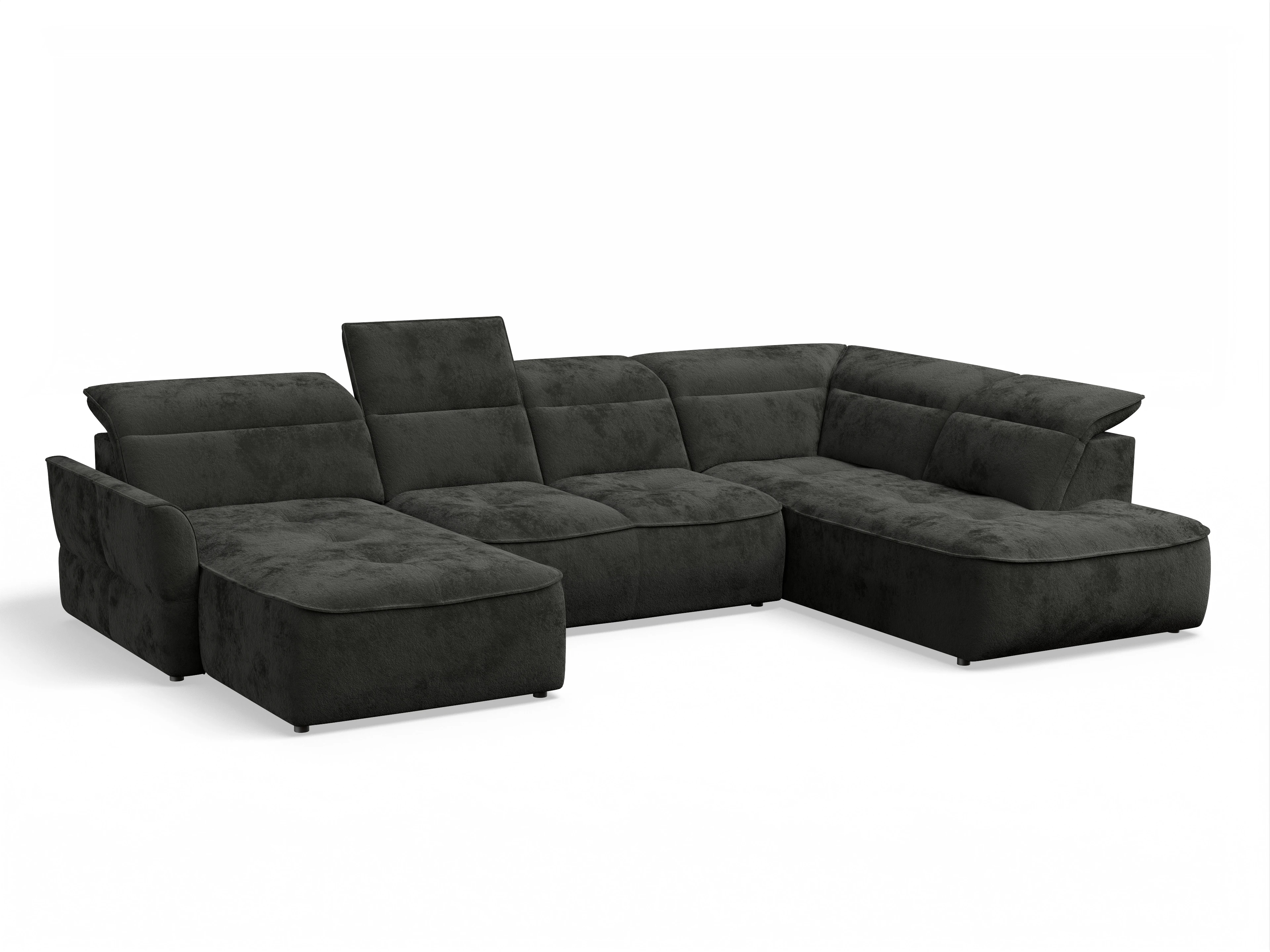 Ansicht des Produktes Toledo Wohnlandschaft Armlehne beidseitig in Stoff Schwarz