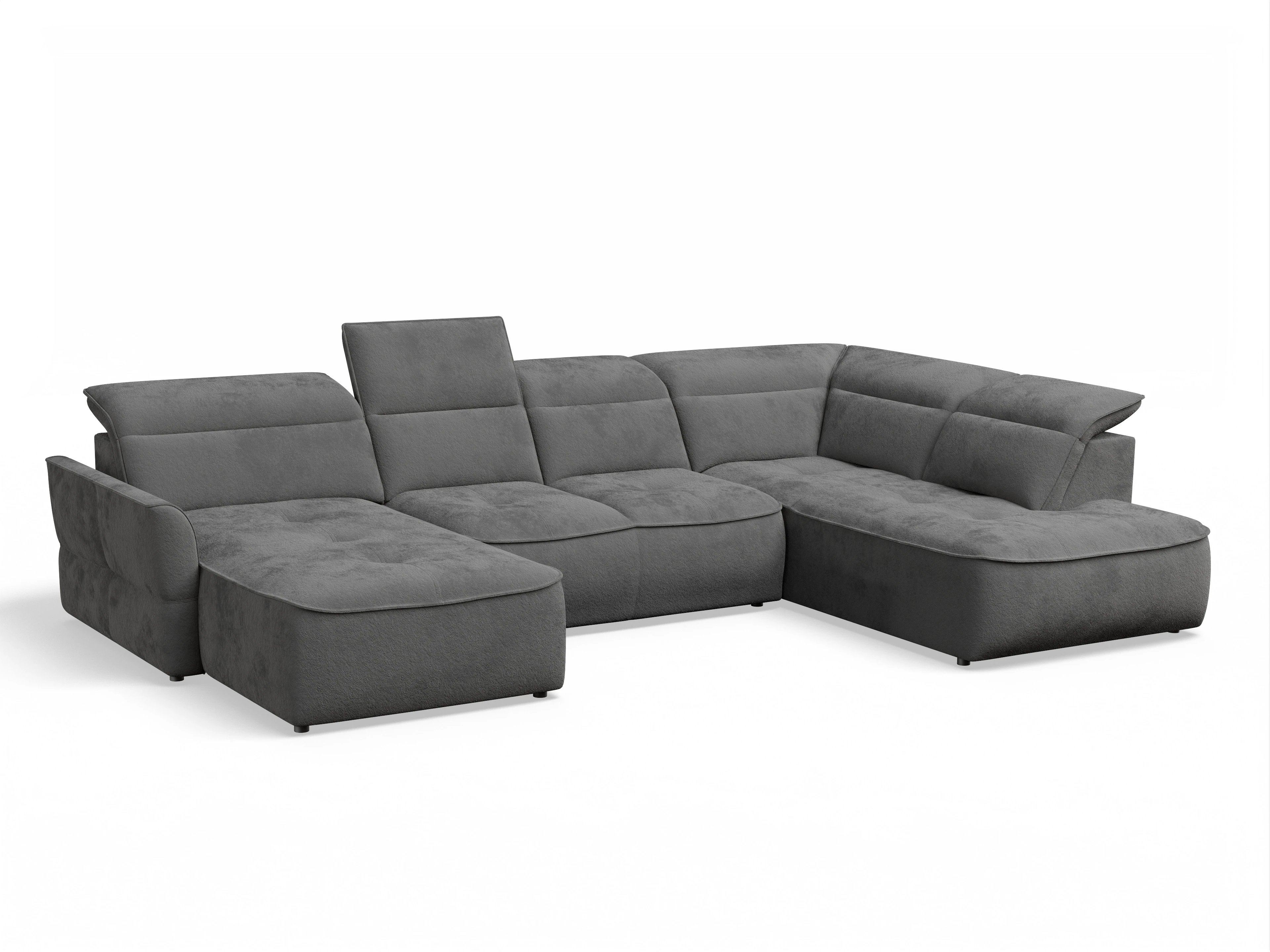 Ansicht des Produktes Toledo Wohnlandschaft Armlehne beidseitig in Stoff Grau