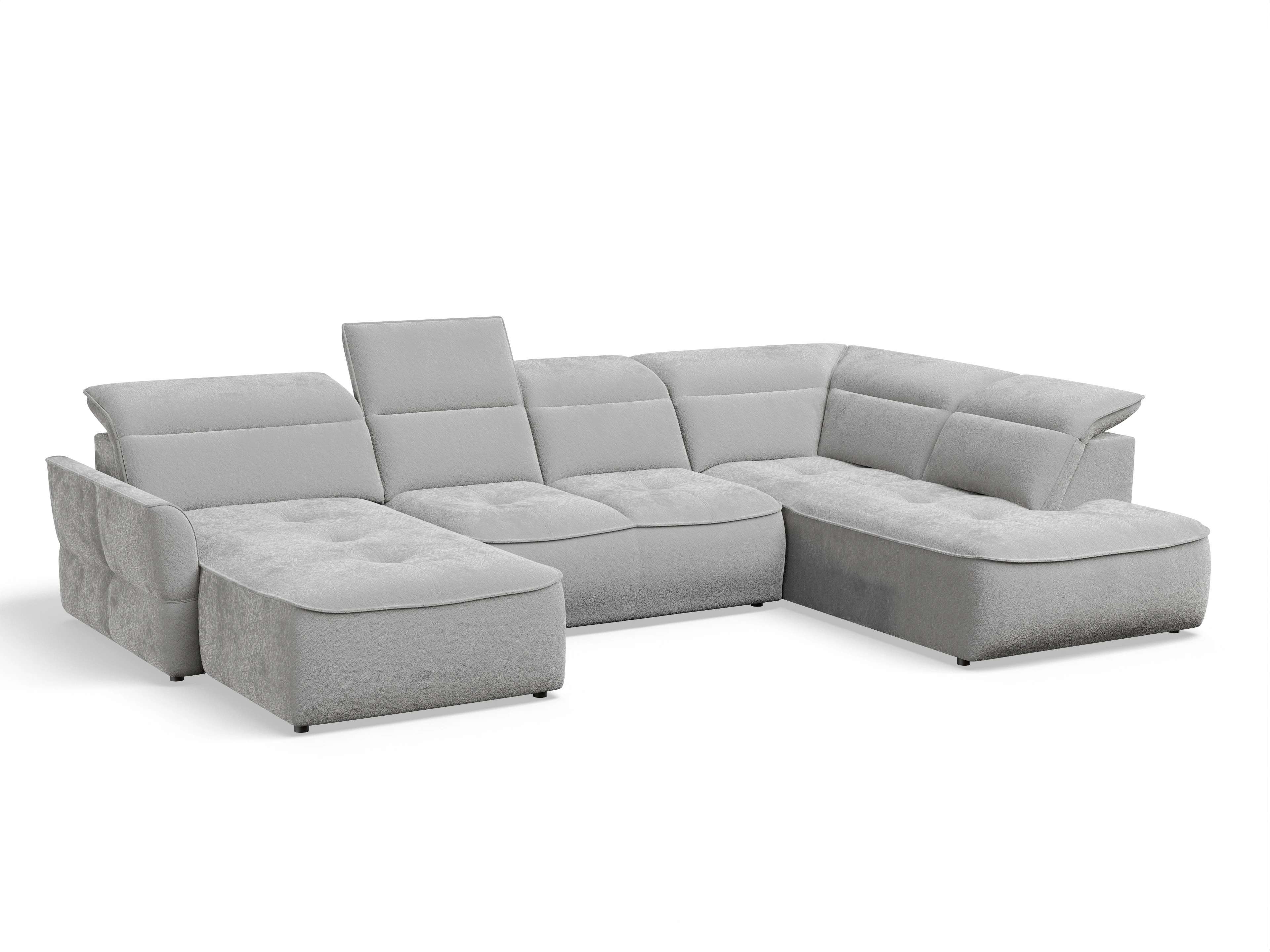 Ansicht des Produktes Toledo Wohnlandschaft Armlehne beidseitig in Stoff Grau