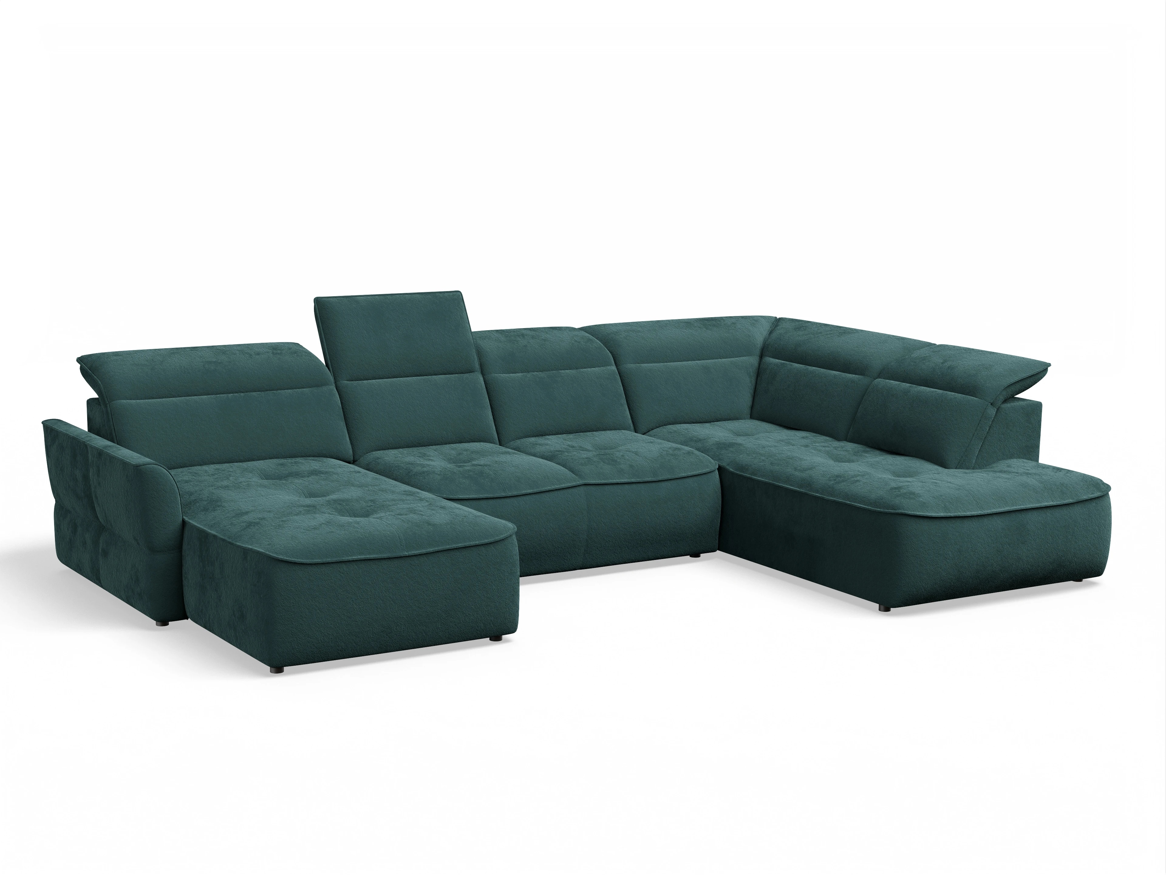 Ansicht des Produktes Toledo Wohnlandschaft Armlehne beidseitig in Stoff Blau