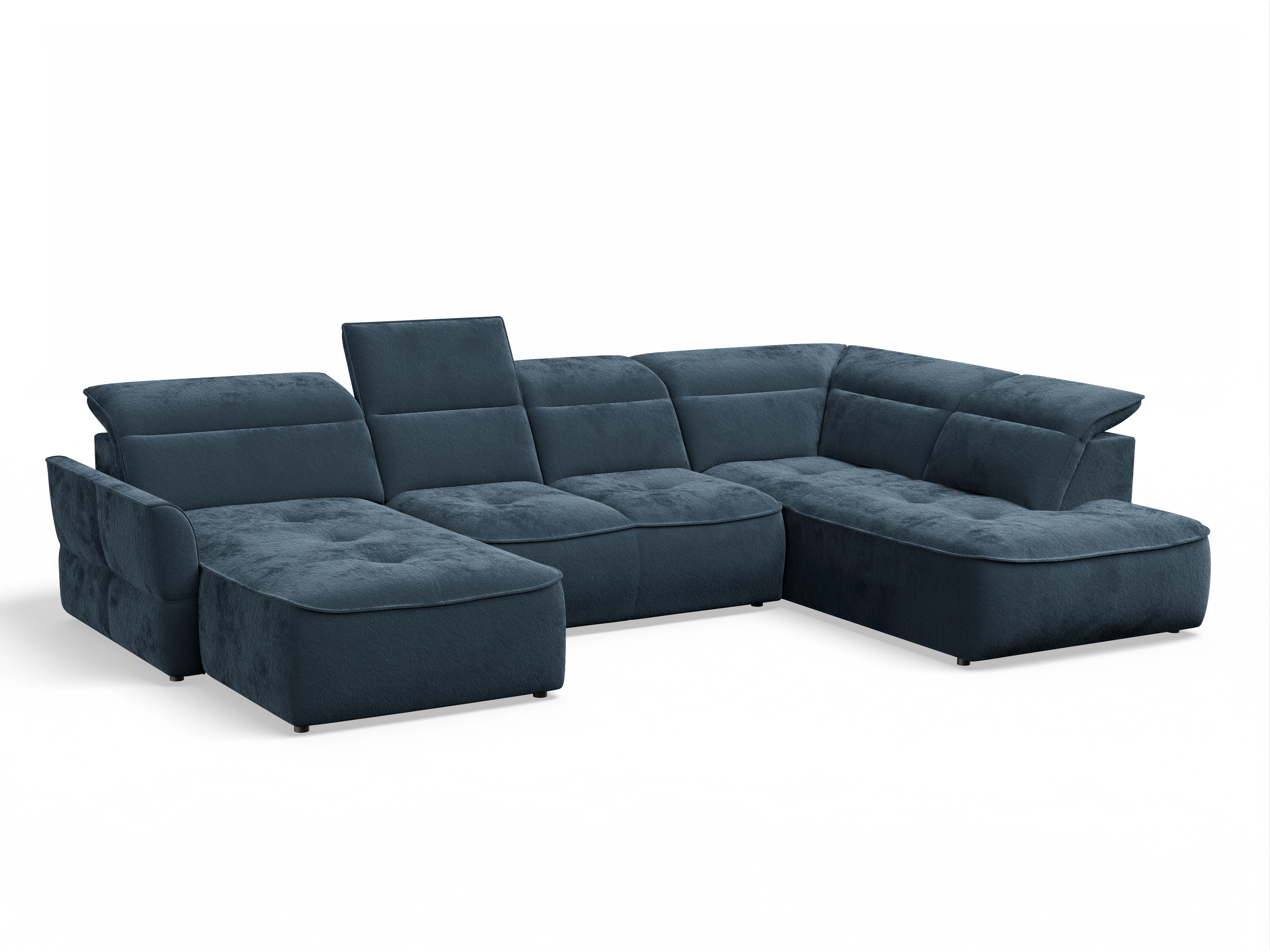 Ansicht des Produktes Toledo Wohnlandschaft Armlehne beidseitig in Stoff Blau