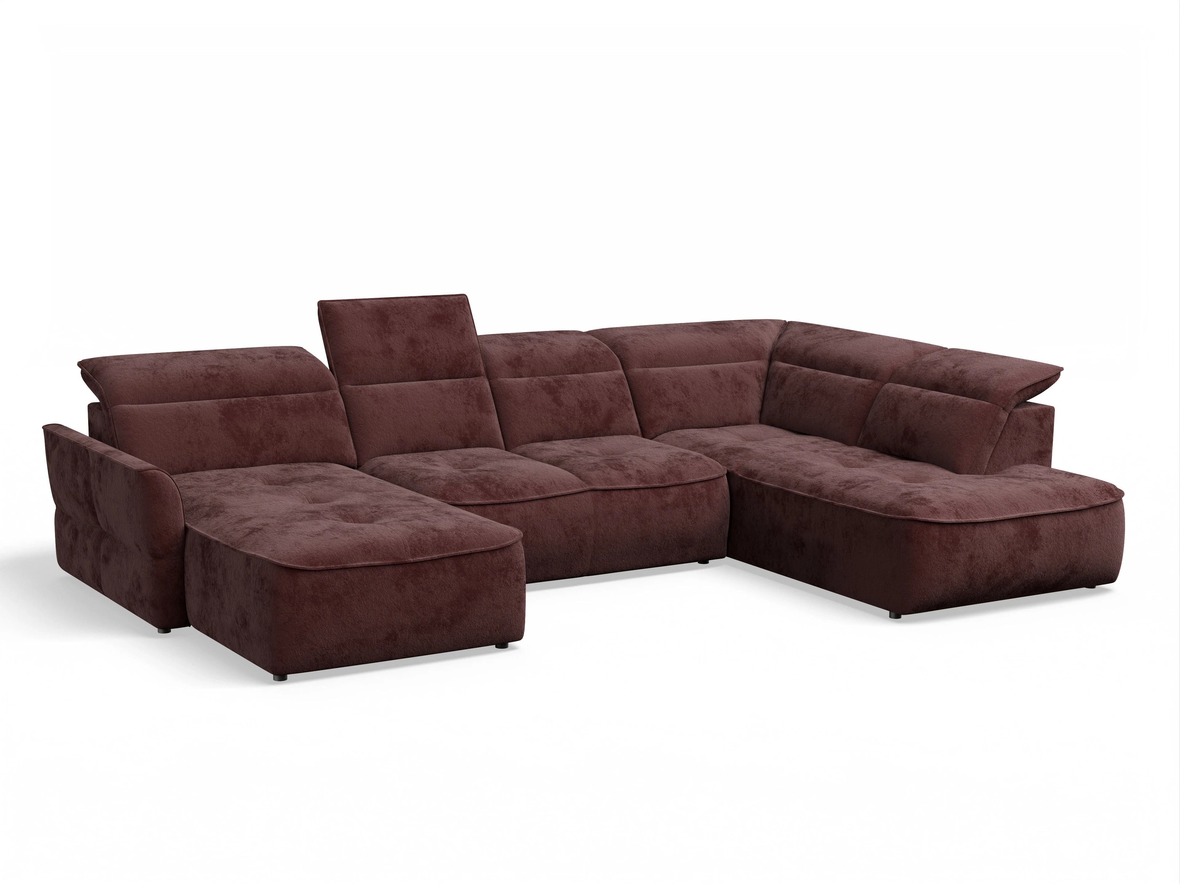 Ansicht des Produktes Toledo Wohnlandschaft Armlehne beidseitig in Stoff Rot