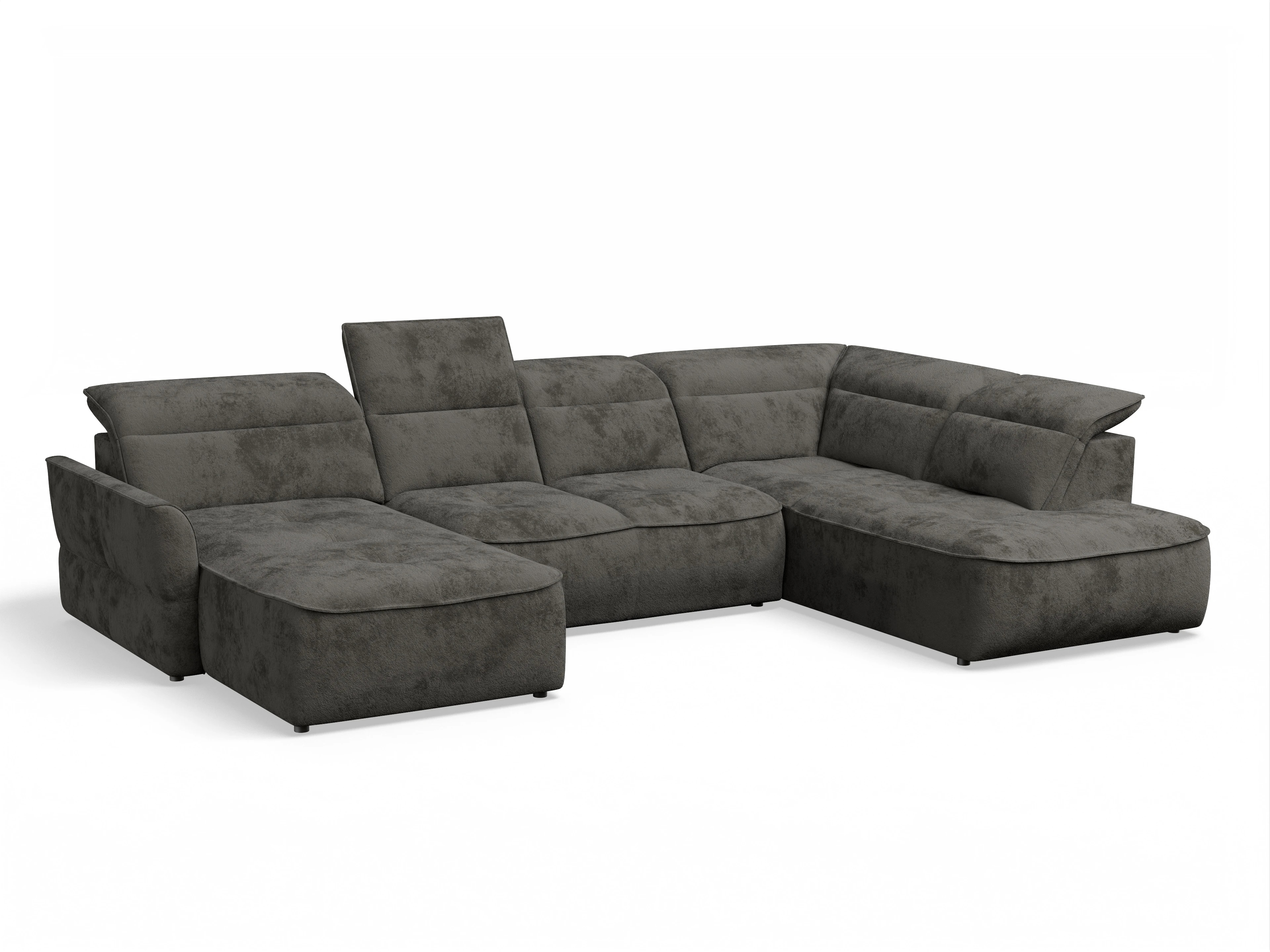 Ansicht des Produktes Toledo Wohnlandschaft Armlehne beidseitig in Stoff Braun