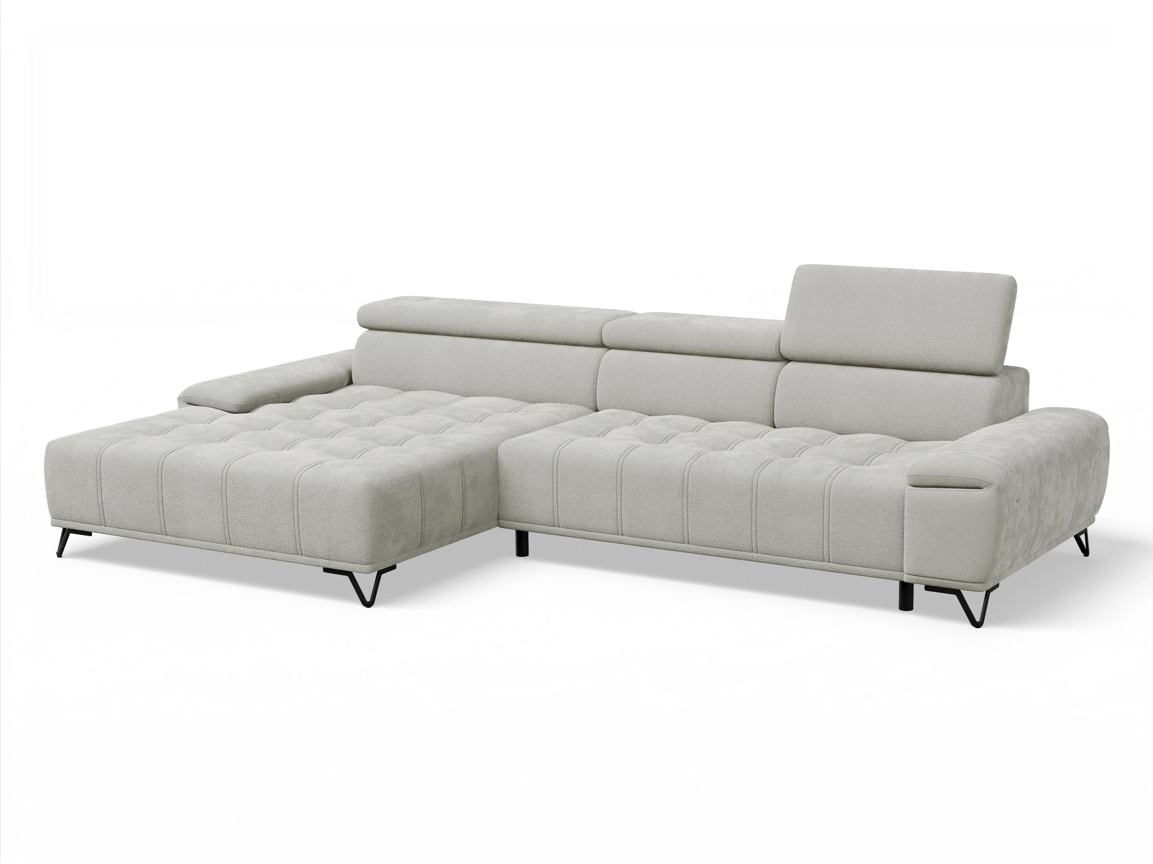 Sevilla OT Small L Ansicht des Produktes Sevilla Ecksofa links Abschluss offen in Stoff Beige