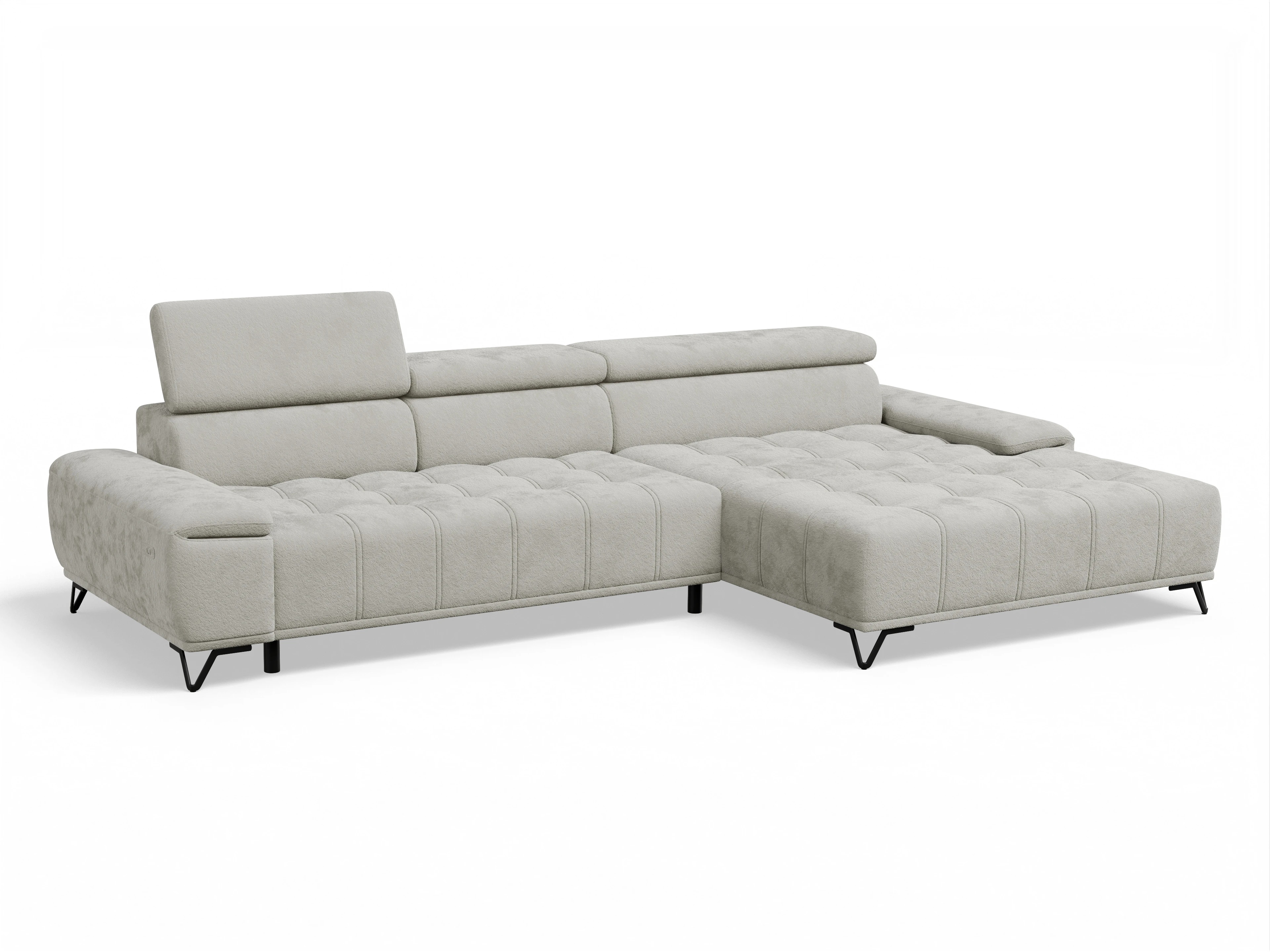 Ansicht des Produktes Sevilla Ecksofa rechts Abschluss offen in Stoff Beige