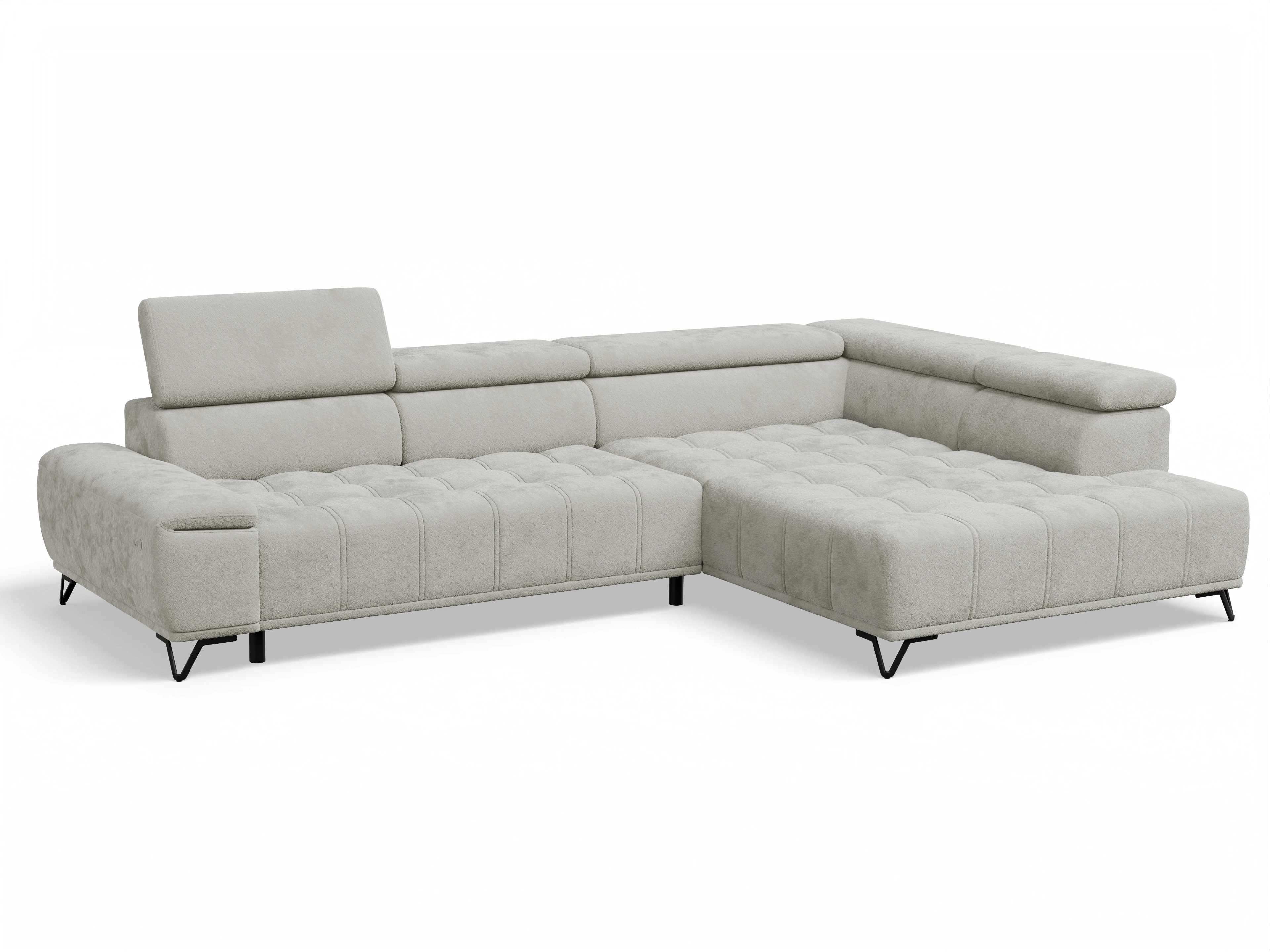 Ansicht des Produktes Sevilla Ecksofa rechts Abschluss offen in Stoff Beige