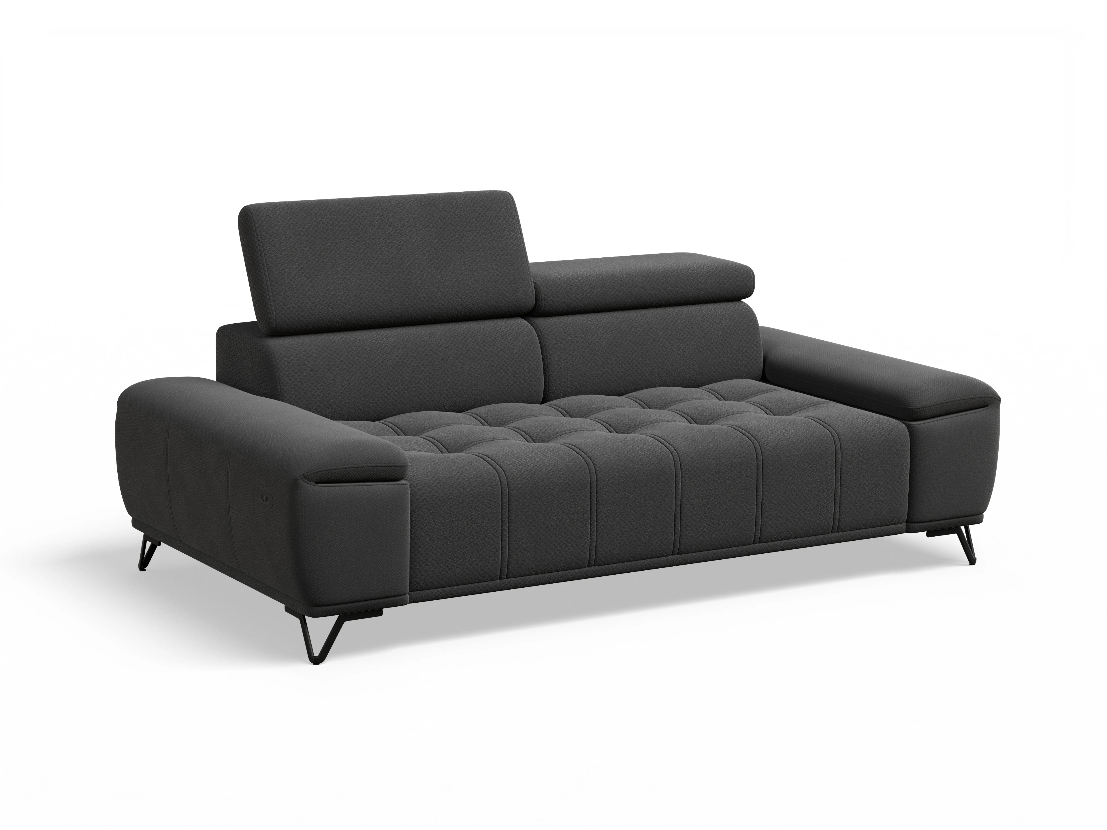 Ansicht des Produktes Sevilla 3-Sitzer Sofa in Stoff Schwarz