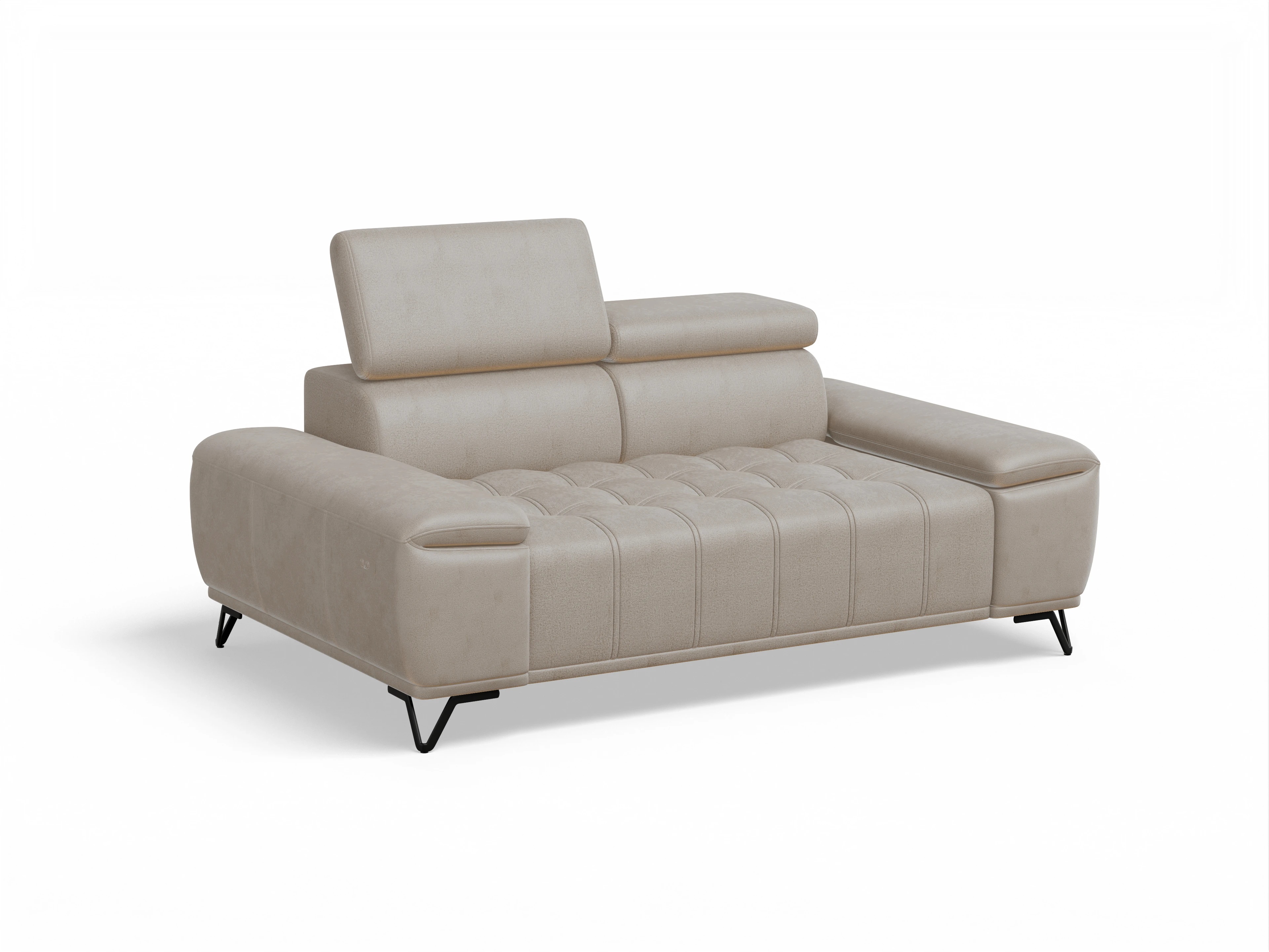 Sevilla 2-Sitzer Sofa ohne Funktion Ansicht des Produktes Sevilla in Stoff Beige