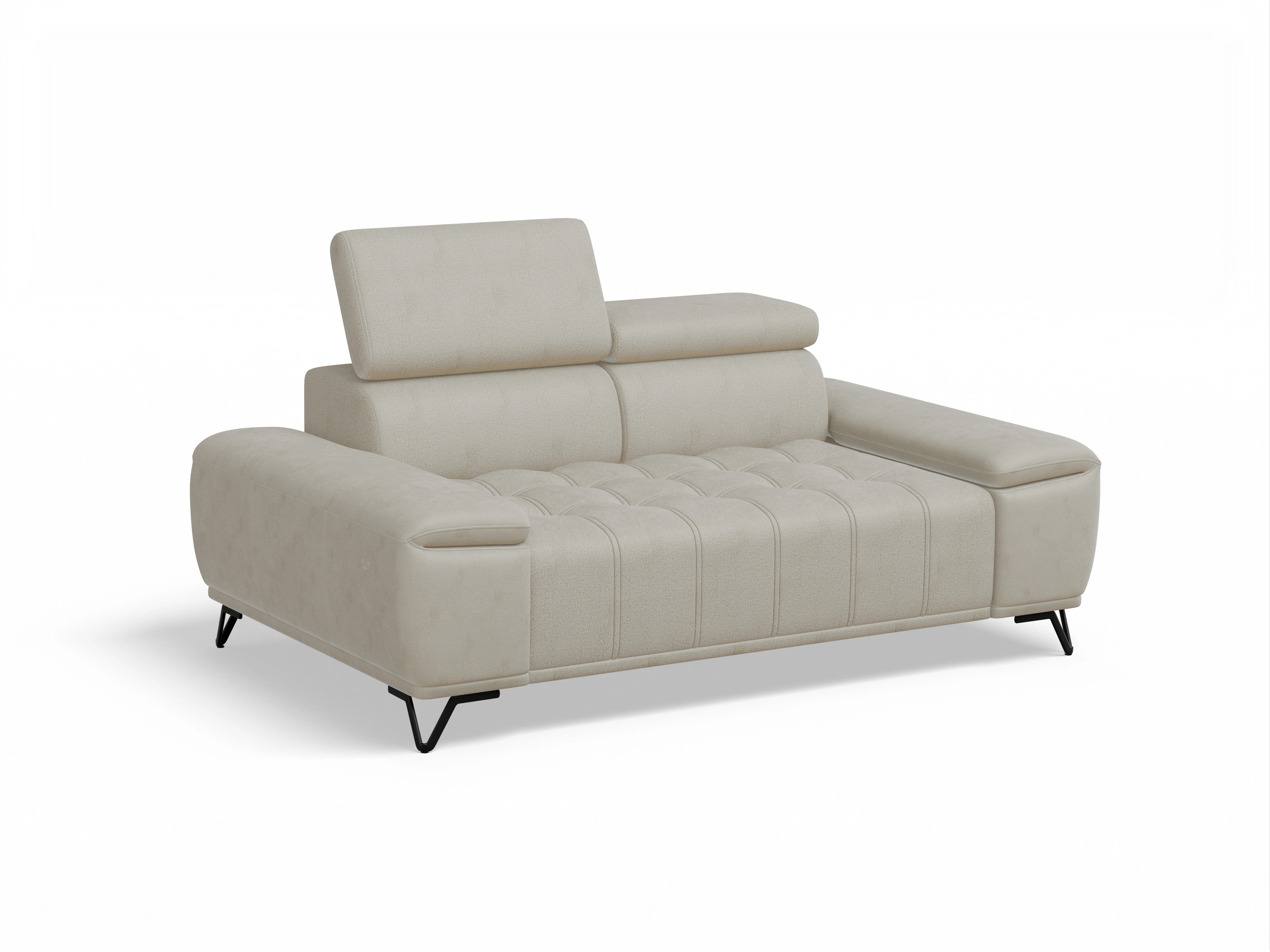 Sevilla 2-Sitzer Sofa ohne Funktion Ansicht des Produktes Sevilla in Stoff Beige