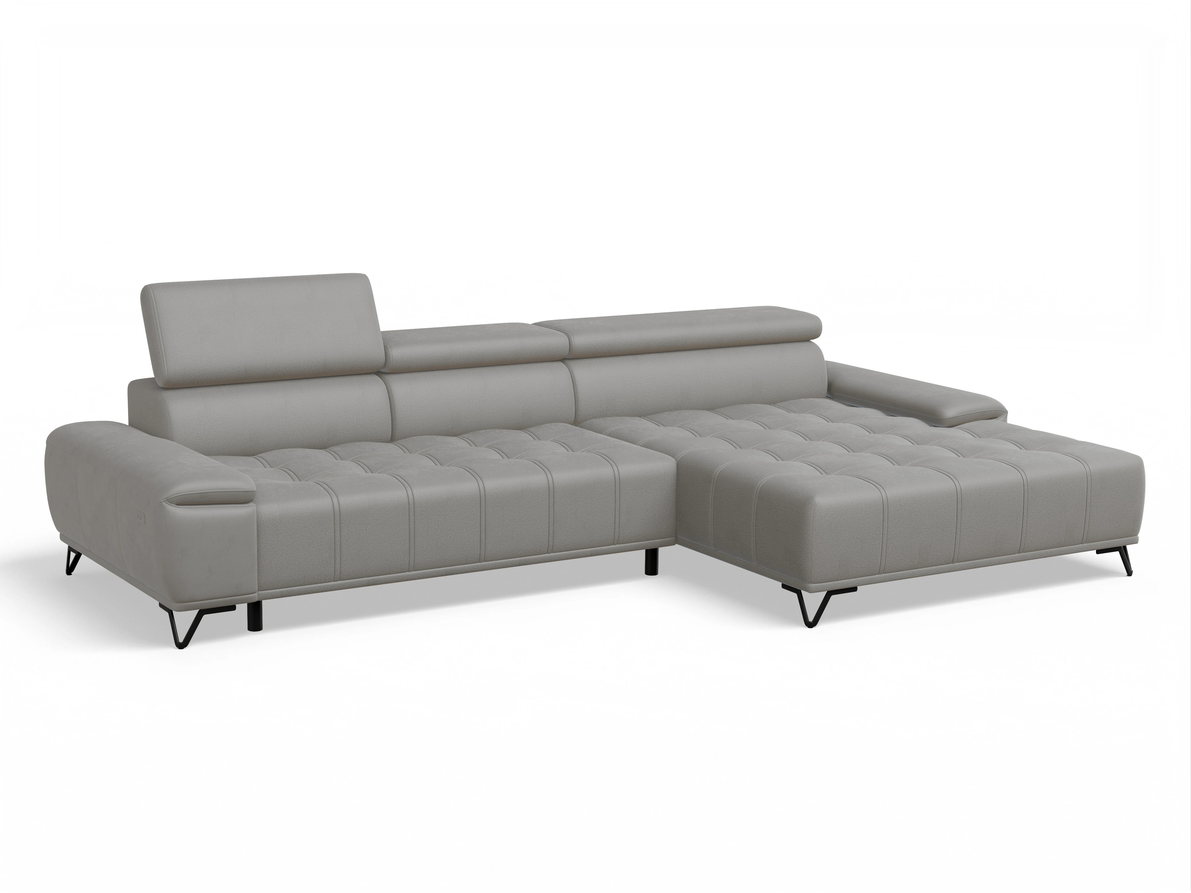 Sevilla OT Small R ohne Funktion Ansicht des Produktes Sevilla Ecksofa rechts Abschluss offen in Stoff Braun