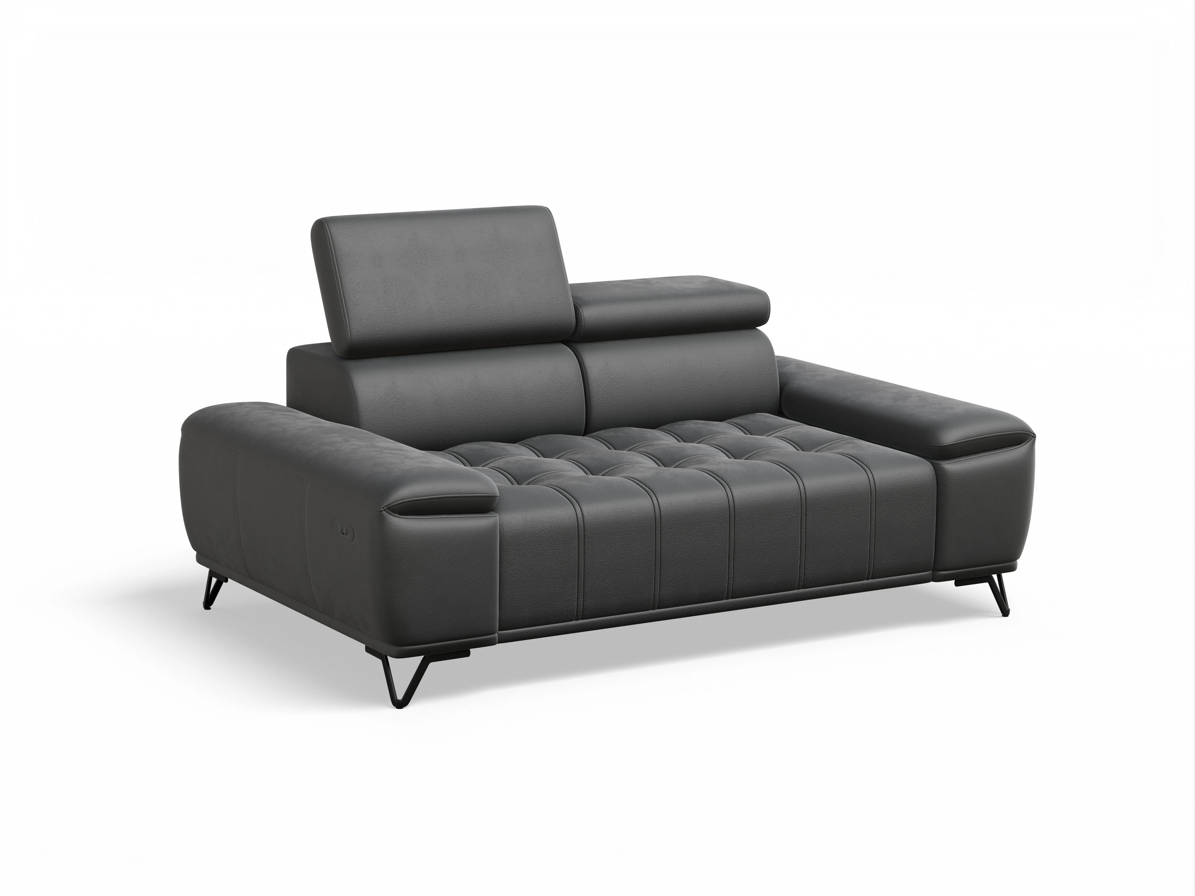 Sevilla 2-Sitzer Sofa ohne Funktion Ansicht des Produktes Sevilla in Stoff Grau