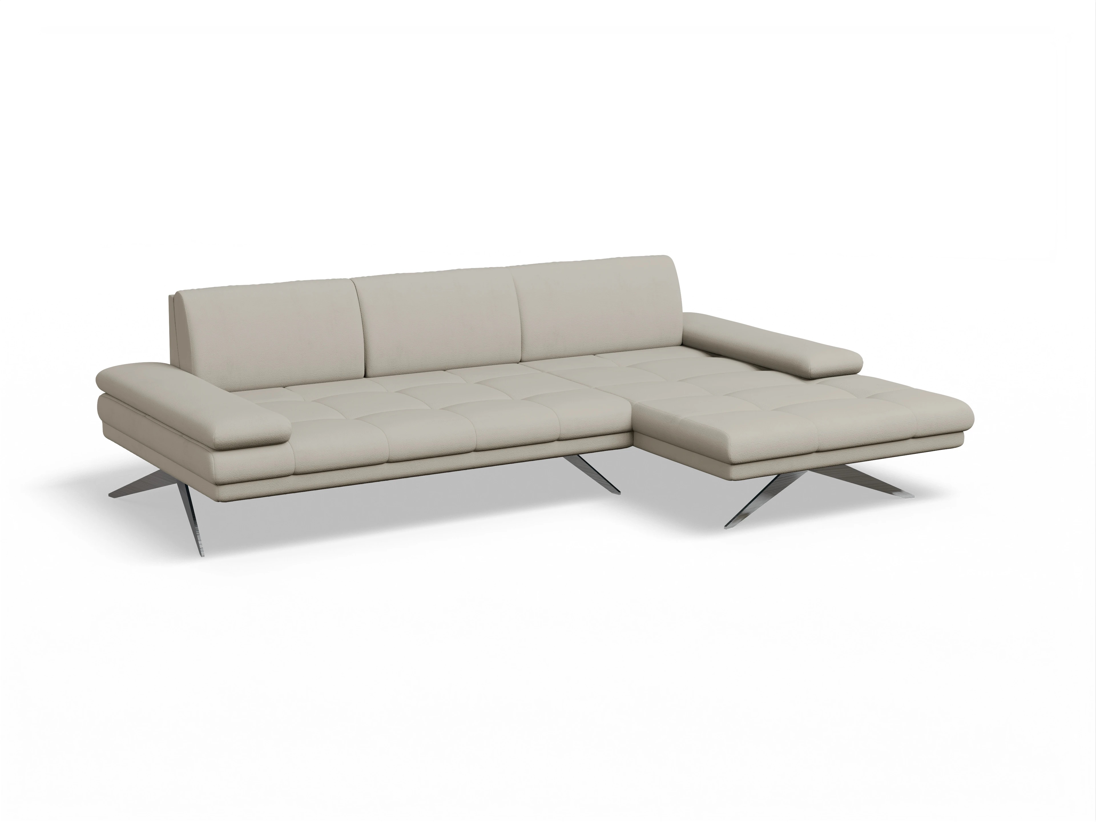 Ansicht des Produktes Fox Ecksofa rechts Abschluss offen in Stoff Beige