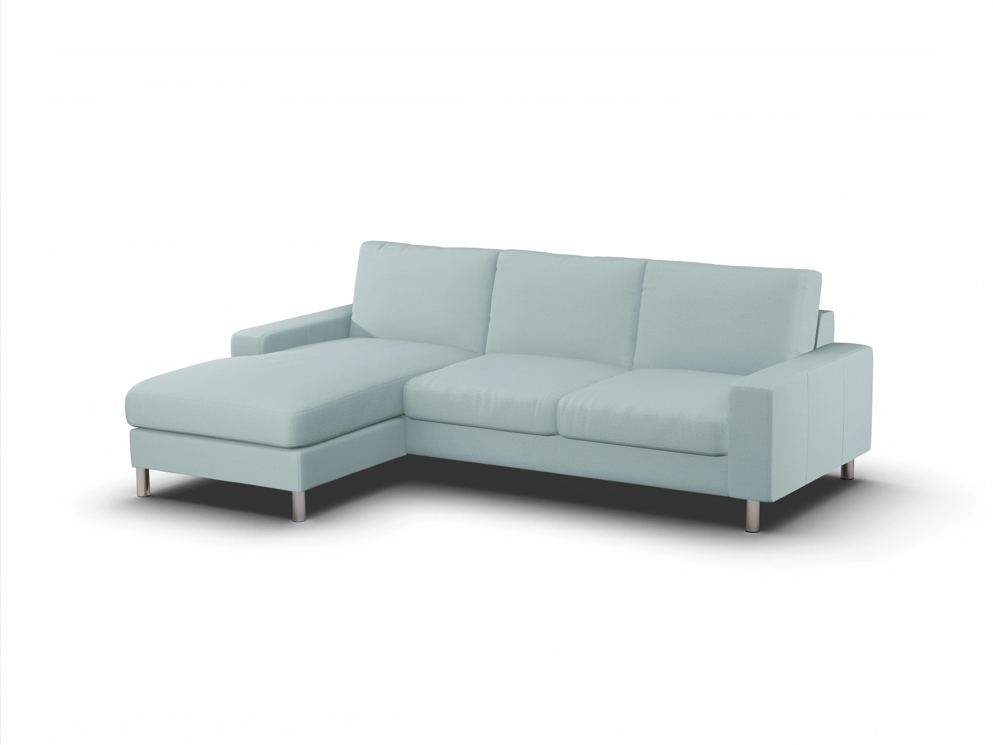 Ansicht des Produktes Campo 2.0 Ecksofa links Abschluss offen in Stoff Blau