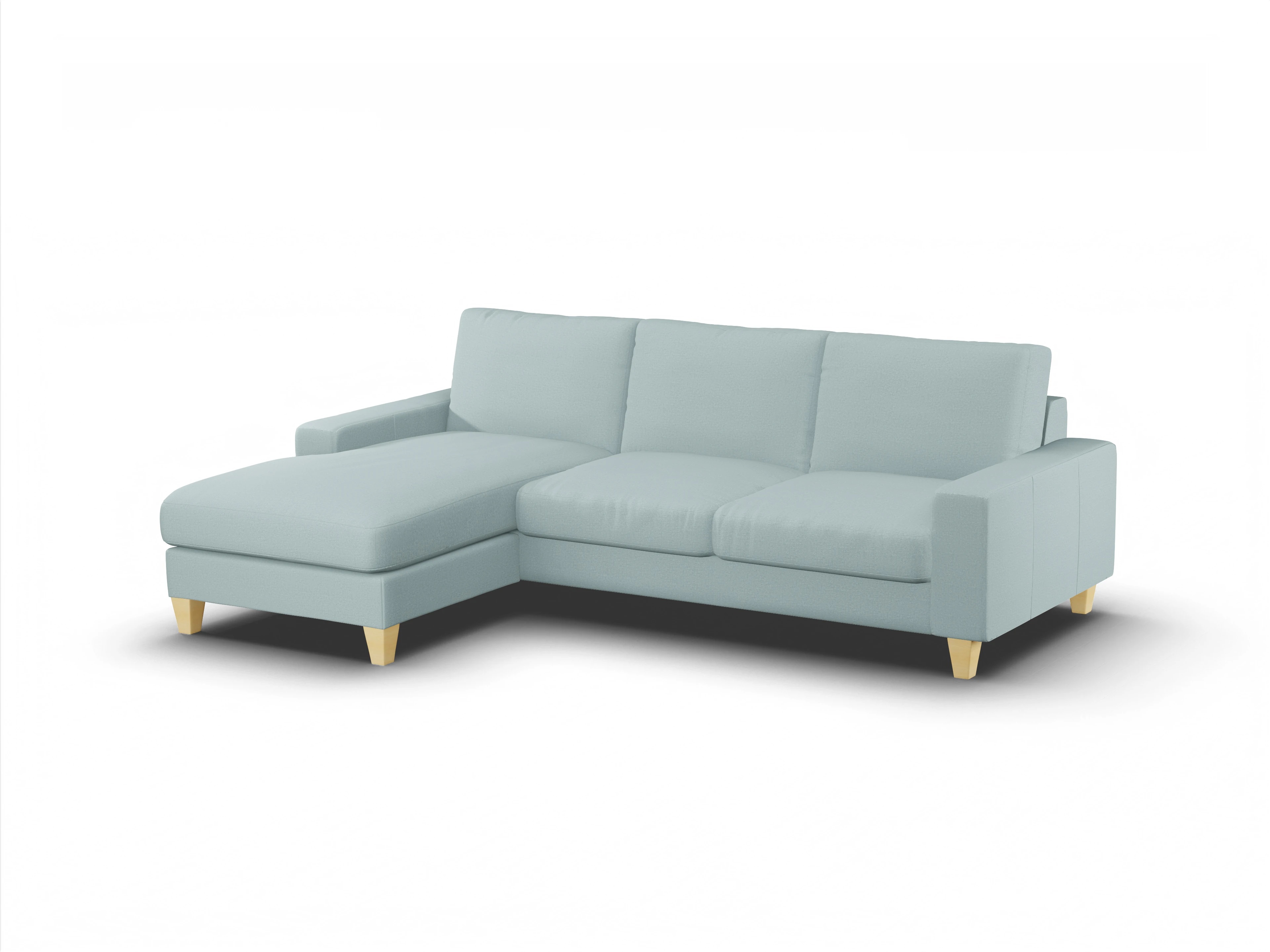 Ansicht des Produktes Campo 2.0 Ecksofa links Abschluss offen in Stoff Blau