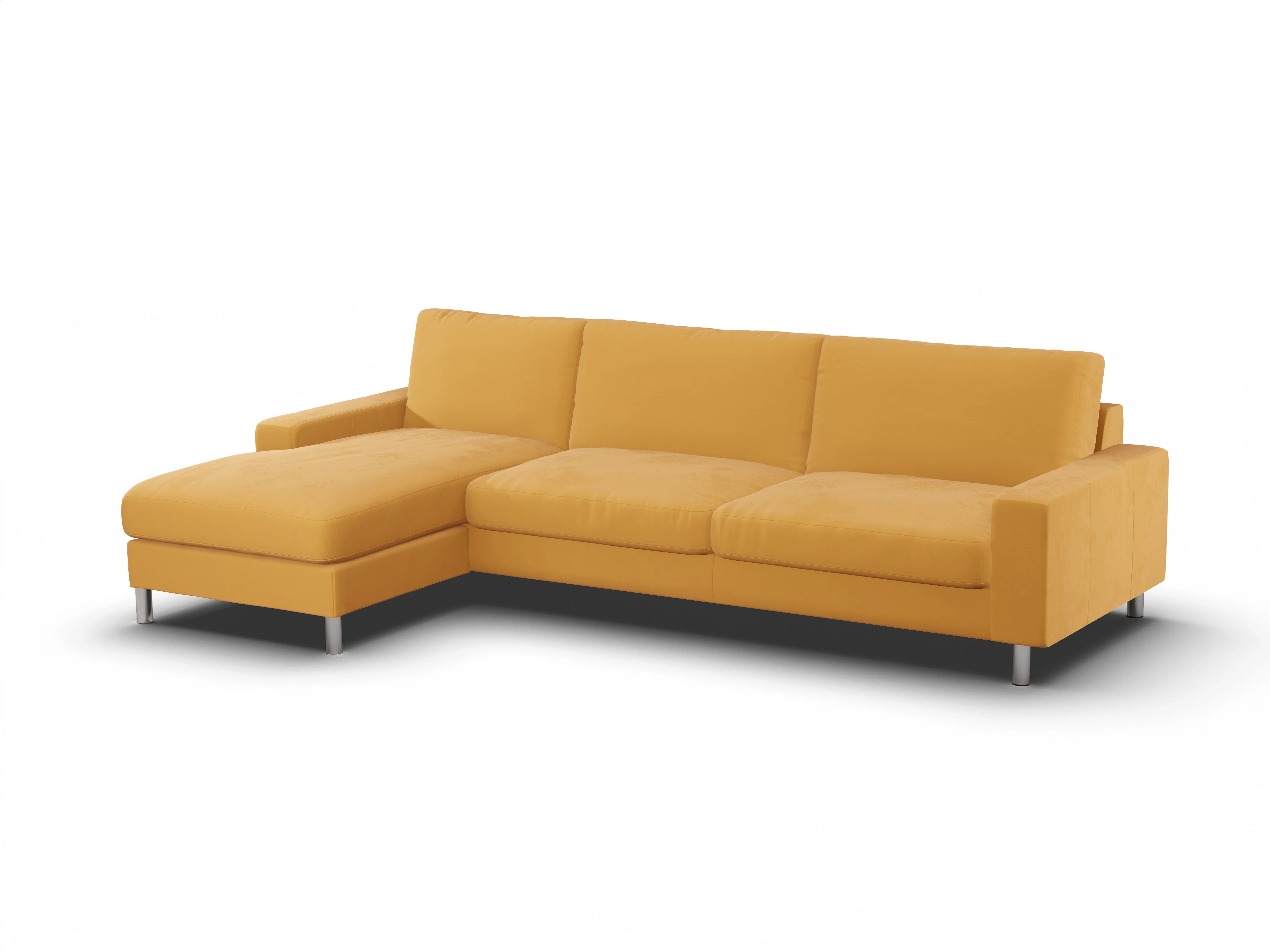 Ansicht des Produktes Campo 2.0 Ecksofa links Abschluss offen in Stoff Orange