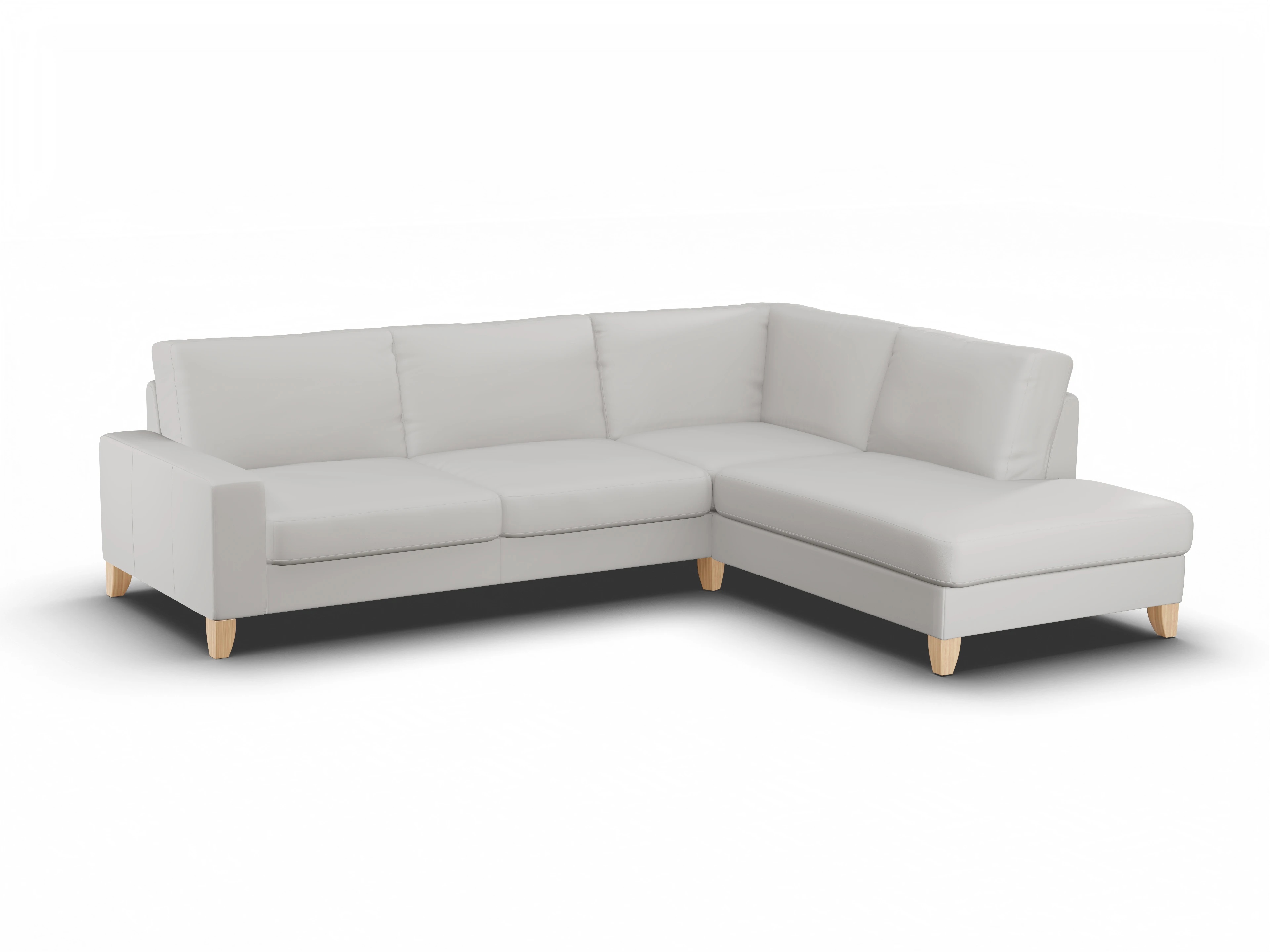 Ansicht des Produktes Casco 2.0 Ecksofa rechts Abschluss offen in Leder Grau