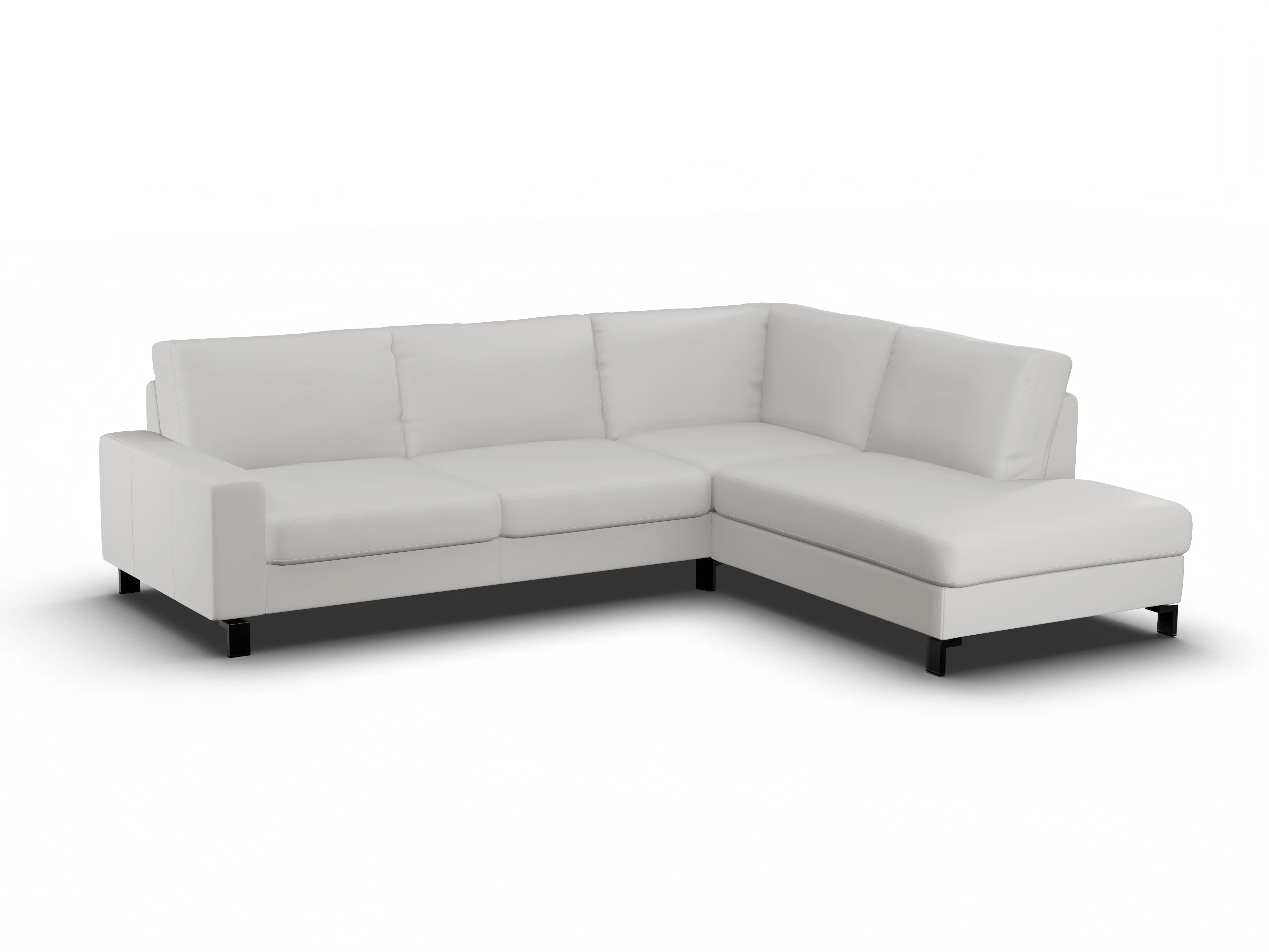 Ansicht des Produktes Casco 2.0 Ecksofa rechts Abschluss offen in Leder Grau