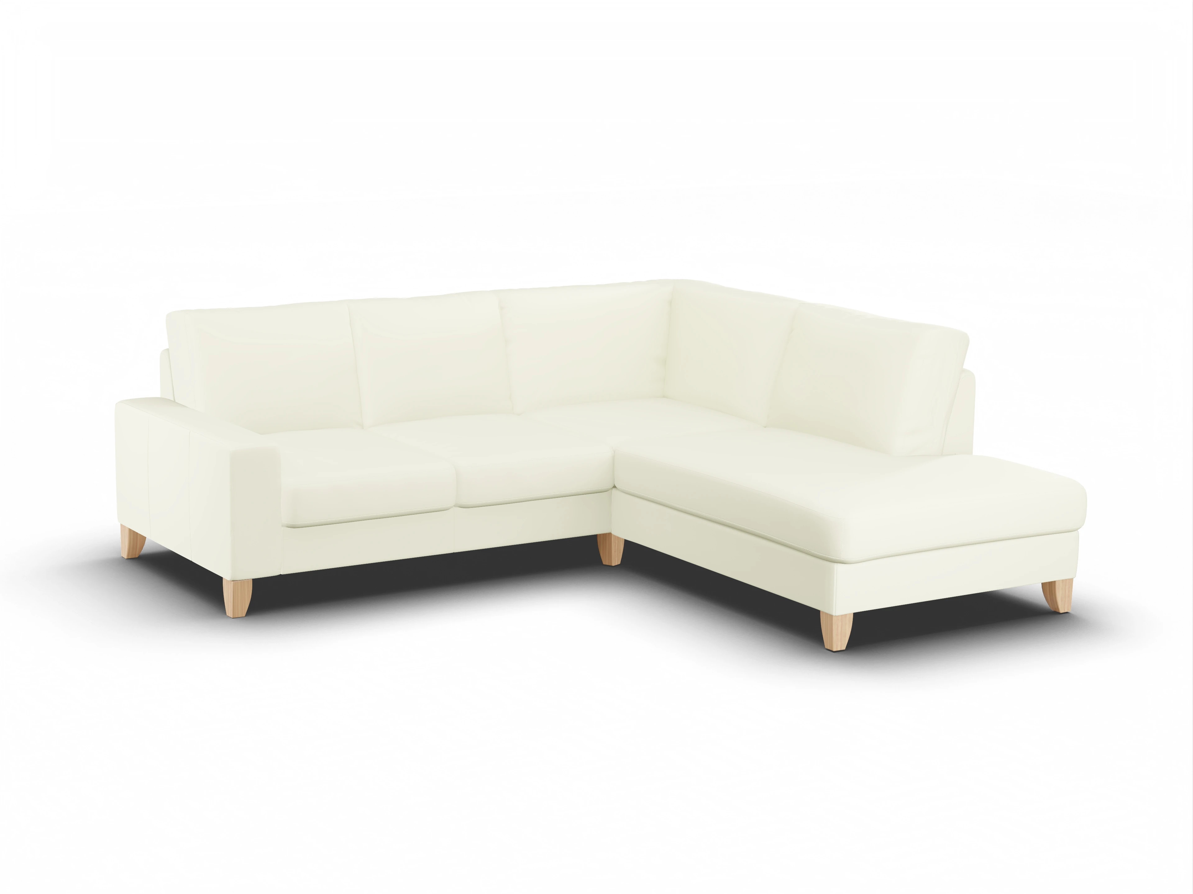 Ansicht des Produktes Casco 2.0 Ecksofa rechts Abschluss offen in Leder Weiss