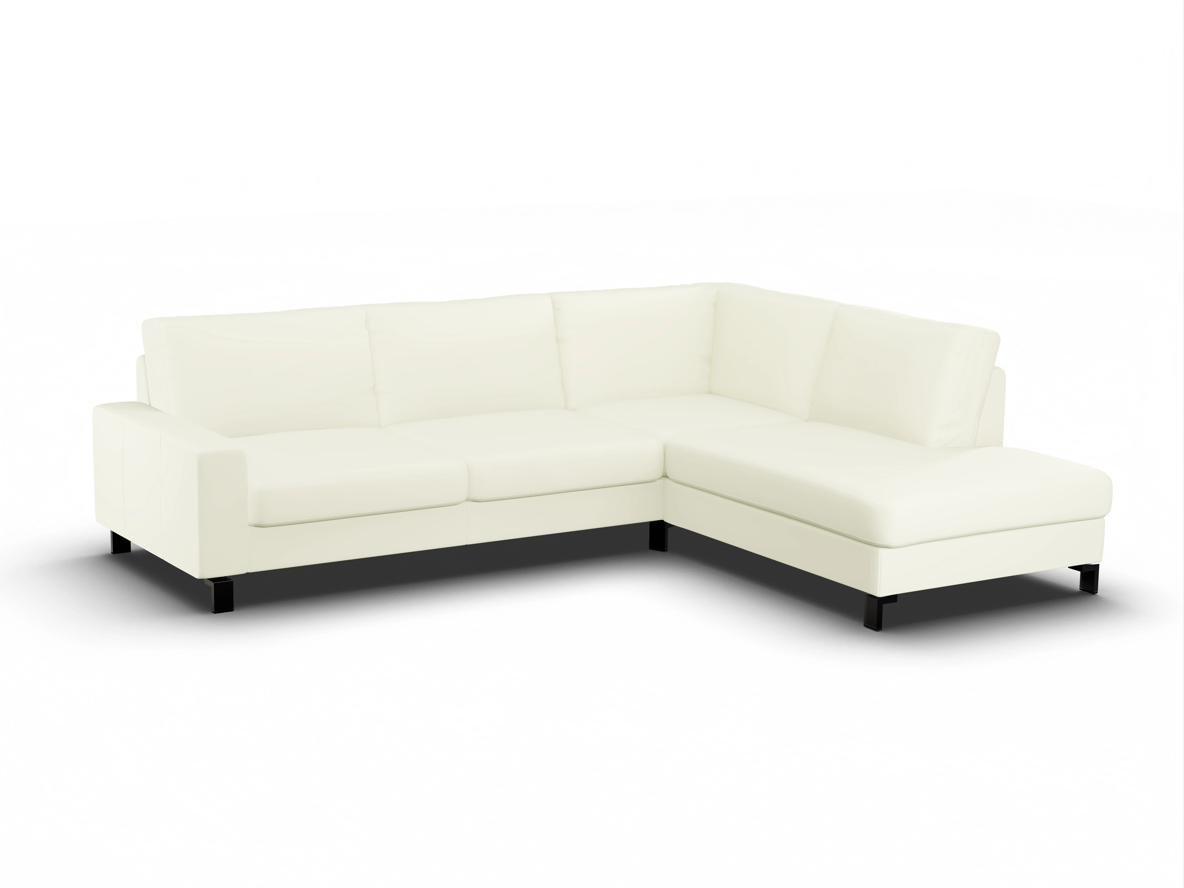 Ansicht des Produktes Casco 2.0 Ecksofa rechts Abschluss offen in Leder Weiss