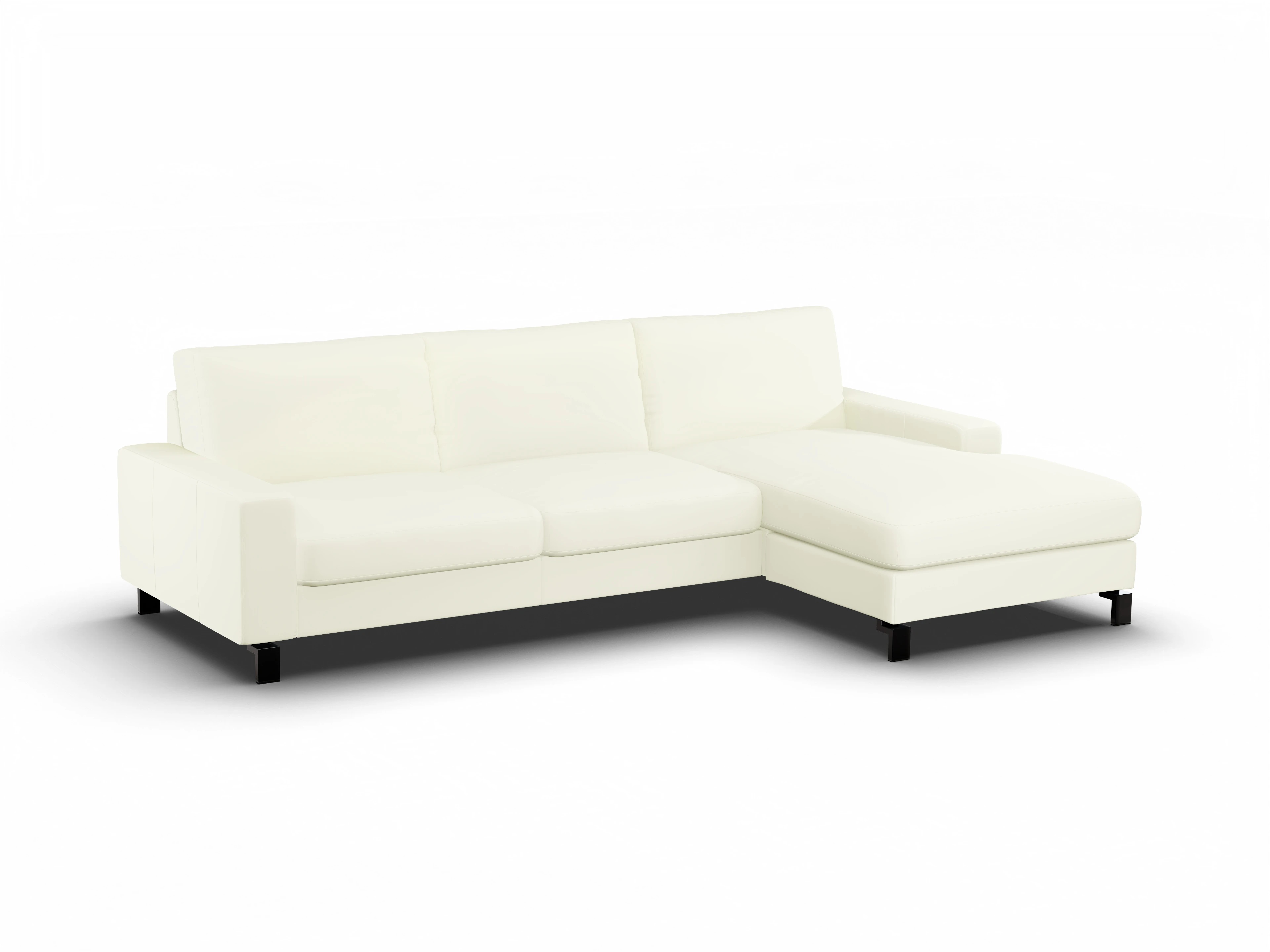 Ansicht des Produktes Casco 2.0 Ecksofa rechts Abschluss offen in Leder Weiss