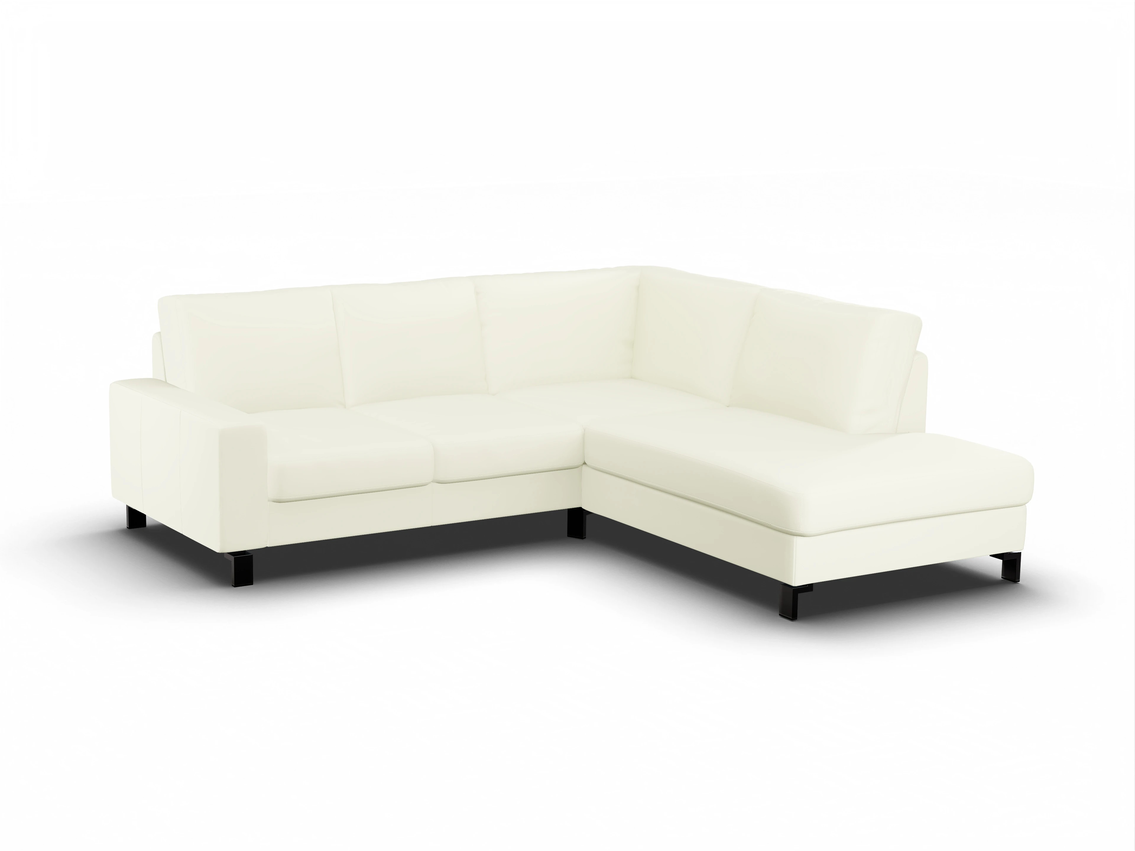 Ansicht des Produktes Casco 2.0 Ecksofa rechts Abschluss offen in Leder Weiss