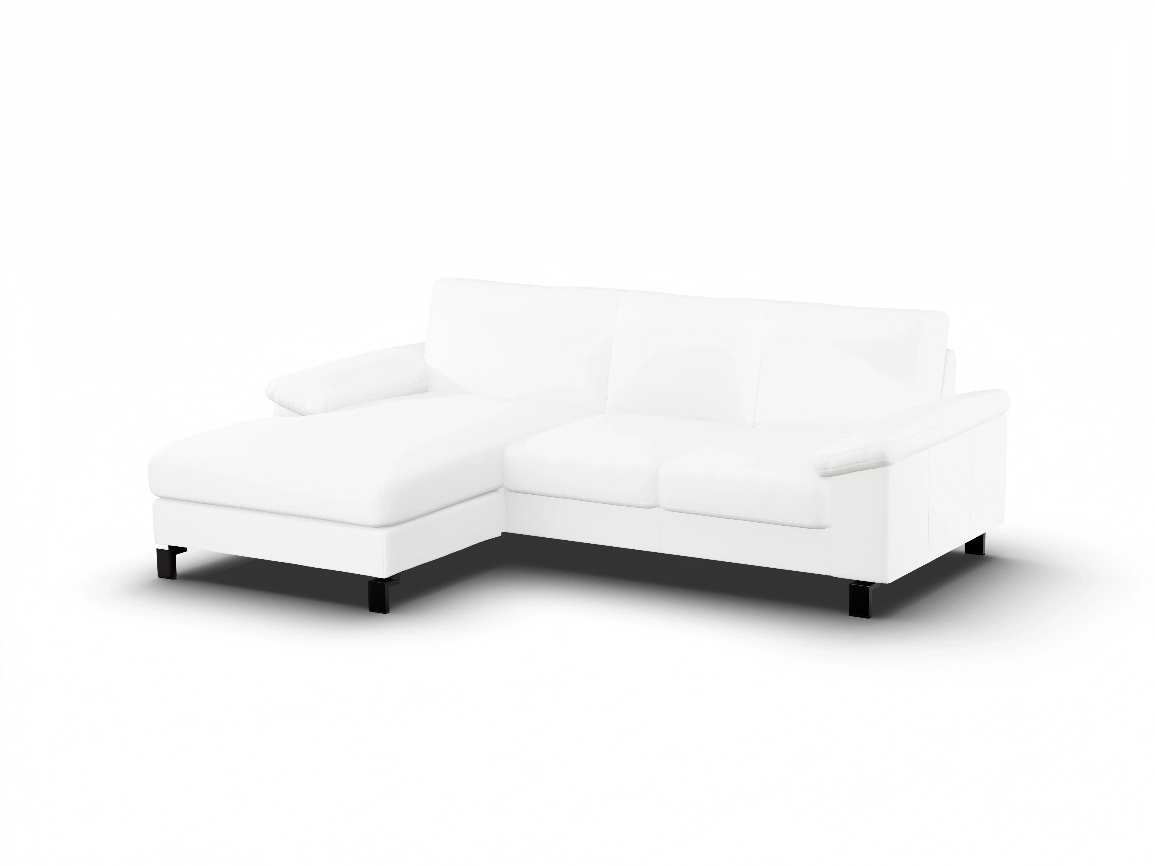Ansicht des Produktes Casco 2.0 Ecksofa links Abschluss offen in Leder Beige