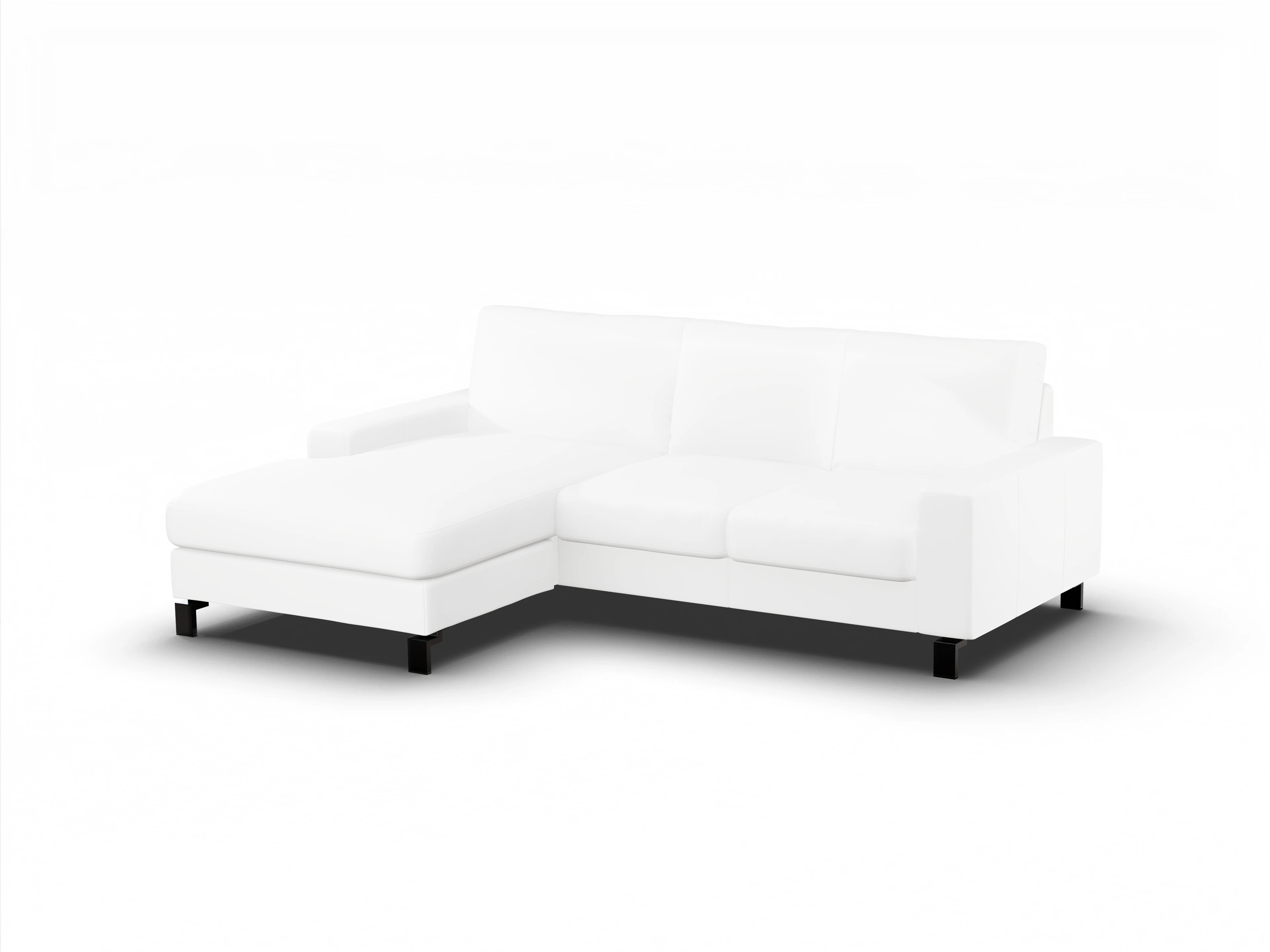 Ansicht des Produktes Casco 2.0 Ecksofa links Abschluss offen in Leder Beige