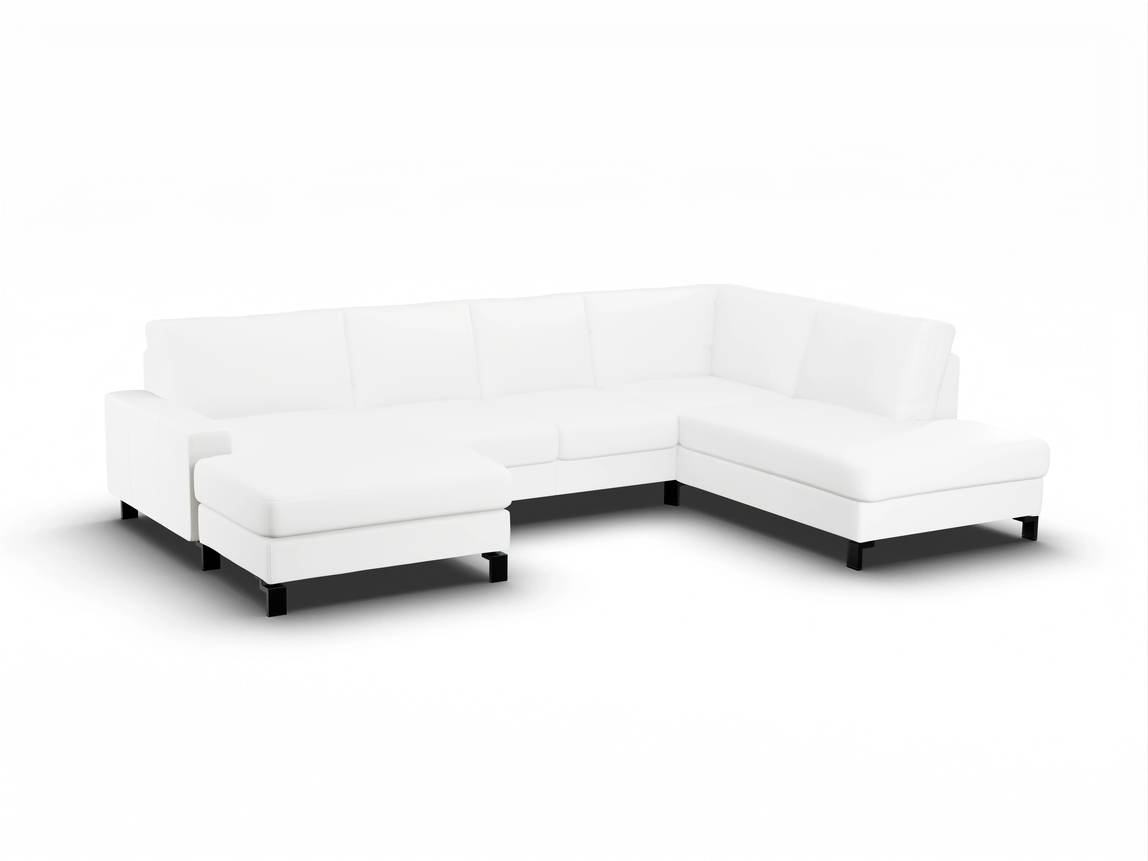 Ansicht des Produktes Casco 2.0 Wohnlandschaft offen beidseitig in Leder Beige