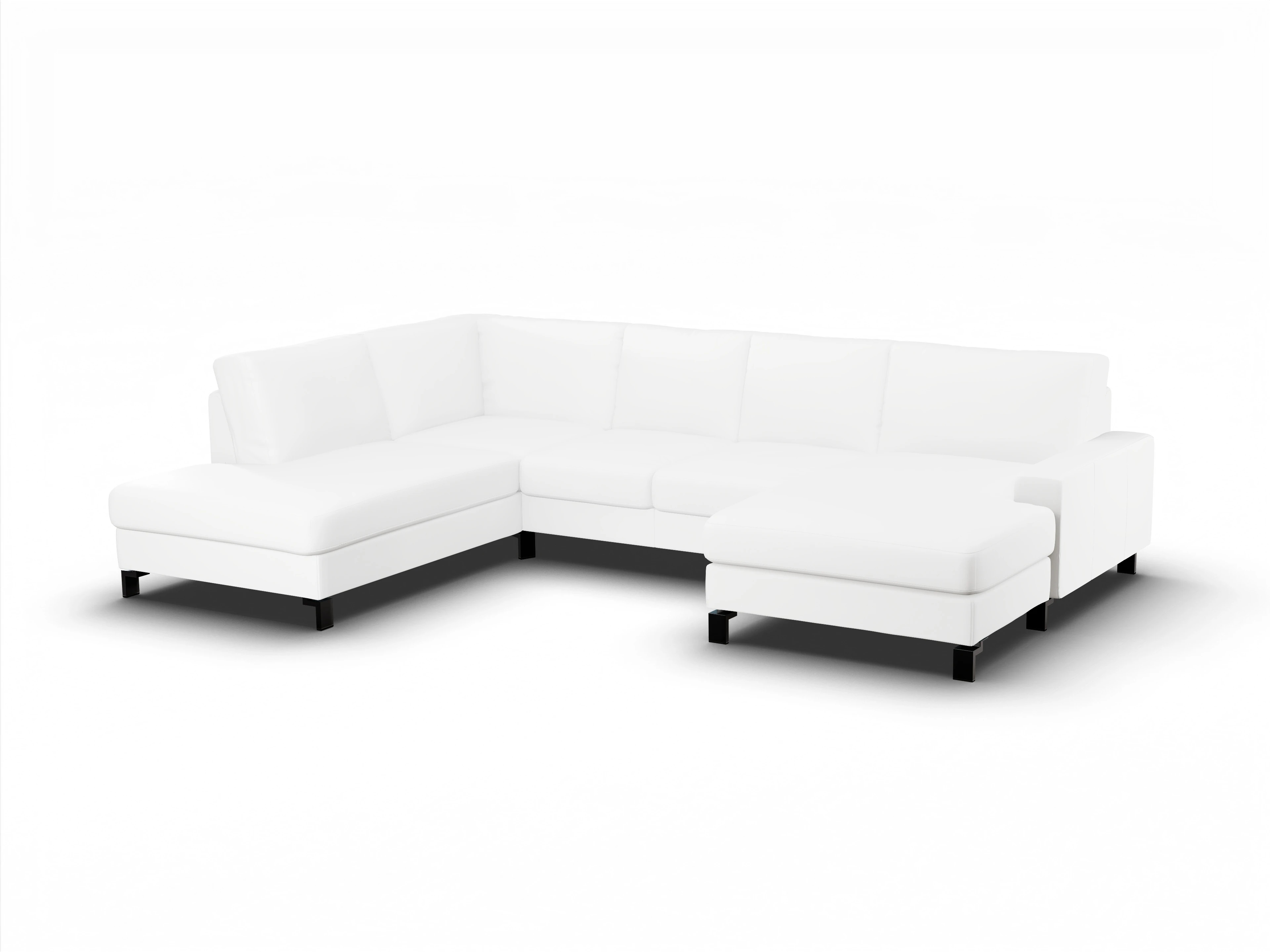 Ansicht des Produktes Casco 2.0 Wohnlandschaft offen beidseitig in Leder Beige