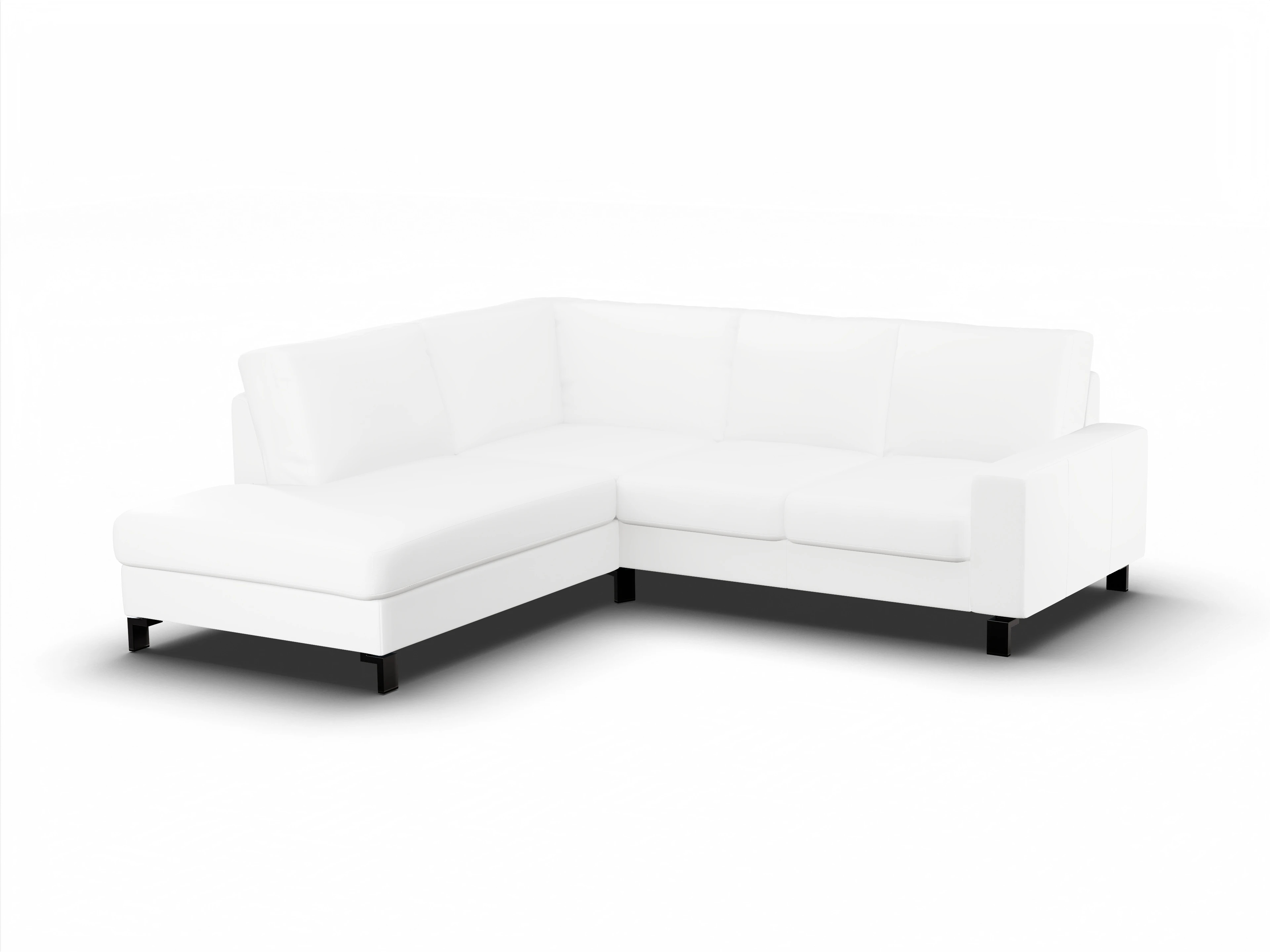 Ansicht des Produktes Casco 2.0 Ecksofa links Abschluss offen in Leder Beige