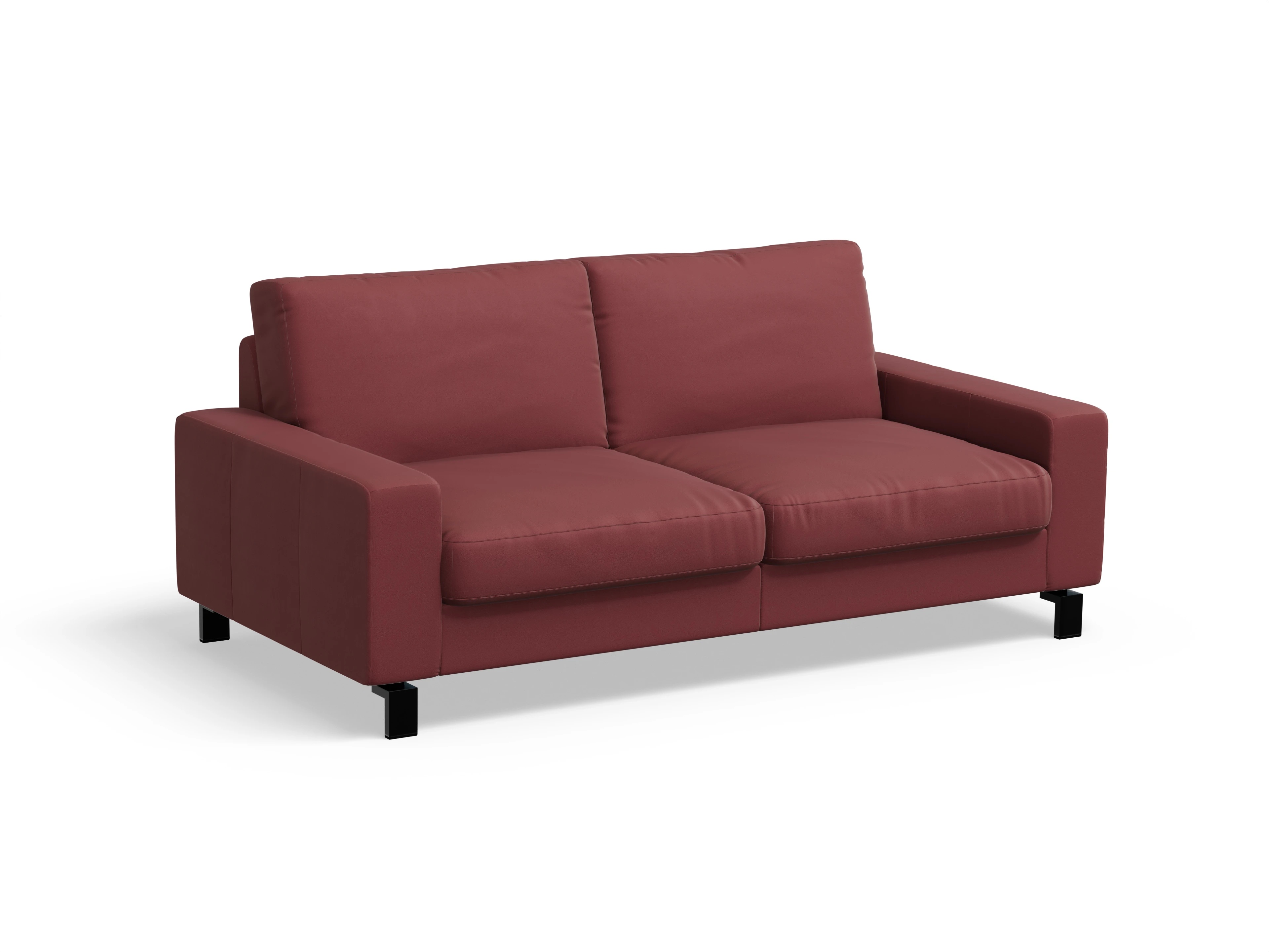 Casco 3-Sitzer Sofa Ansicht des Produktes Casco 2.0 3-Sitzer Sofa in Leder Rot