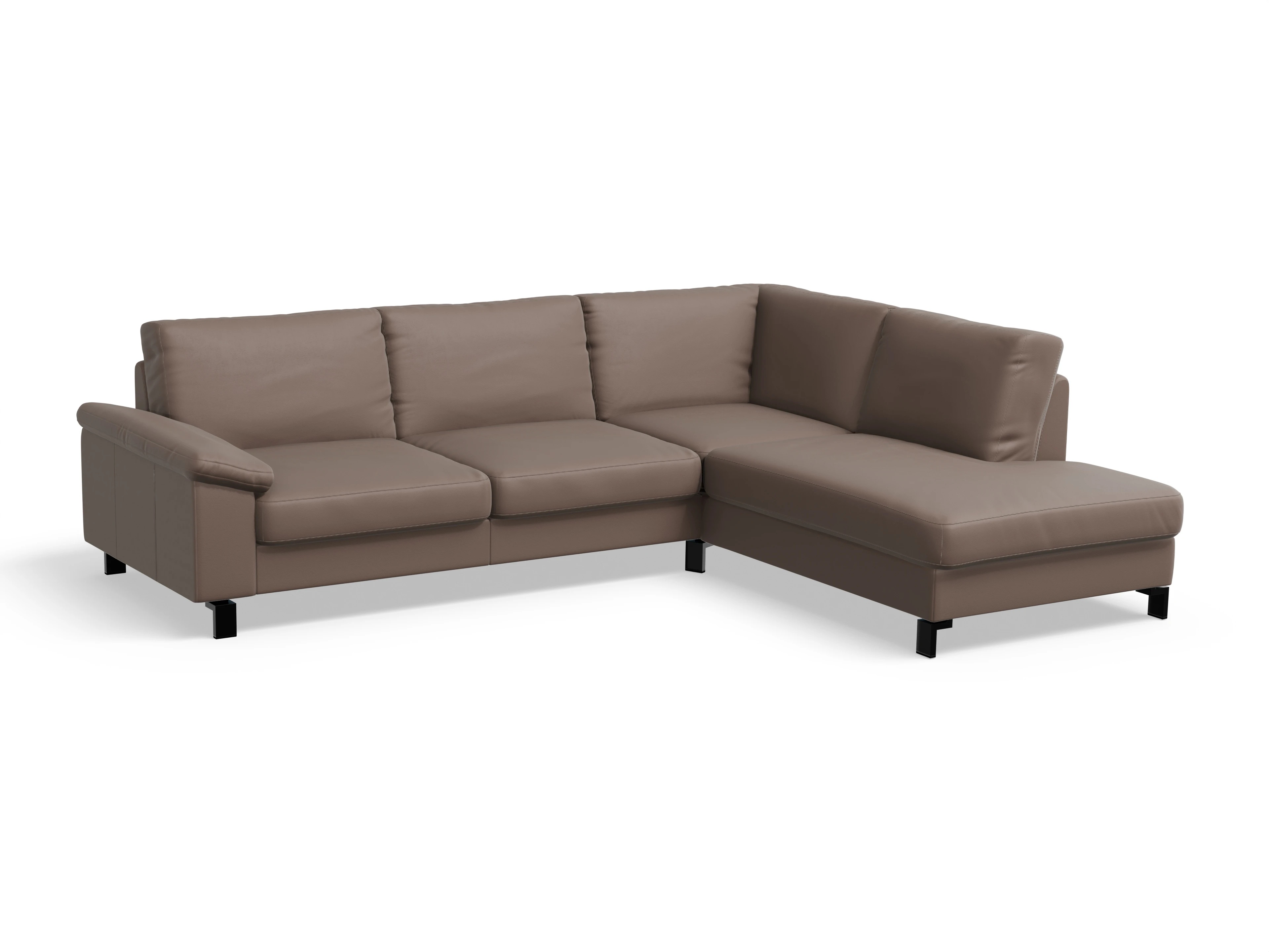 Ansicht des Produktes Casco 2.0 Ecksofa rechts Abschluss offen in Leder Braun