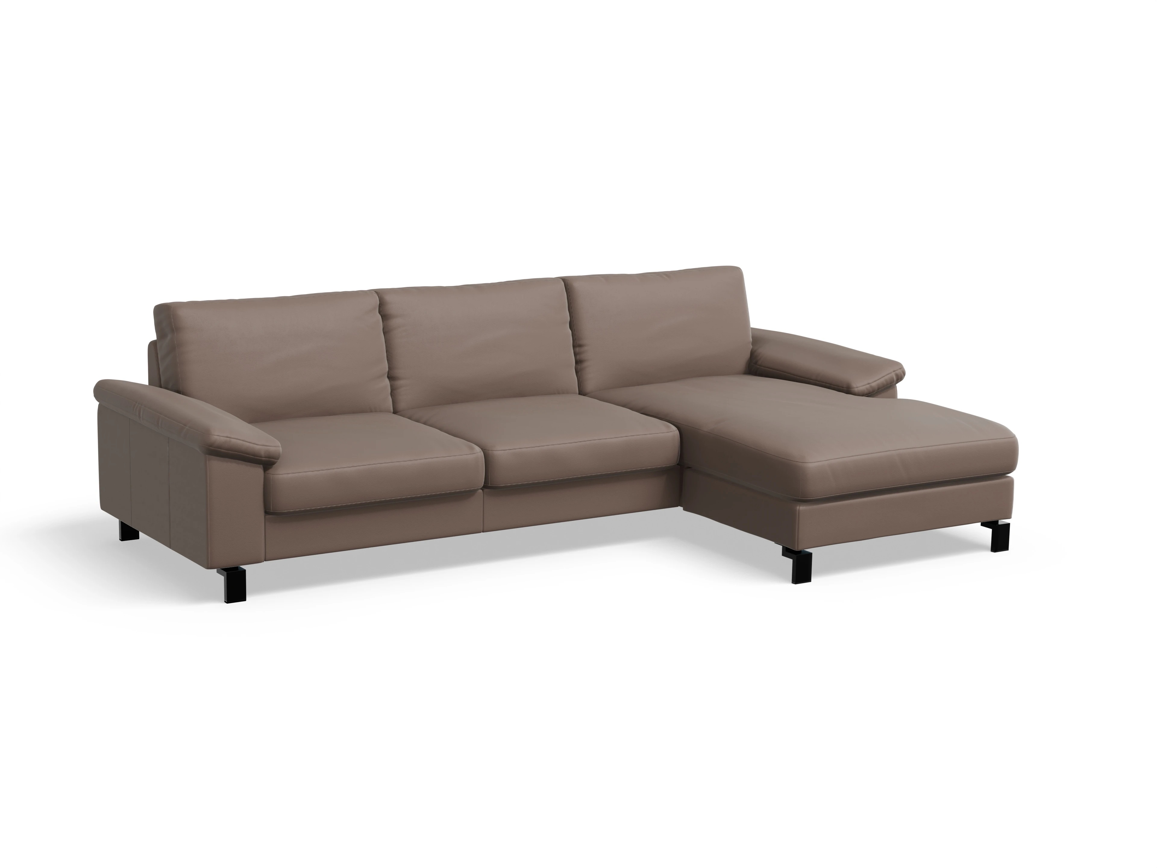 Casco Ecksofa LO Large R Ansicht des Produktes Casco 2.0 Ecksofa rechts Abschluss offen in Leder Braun