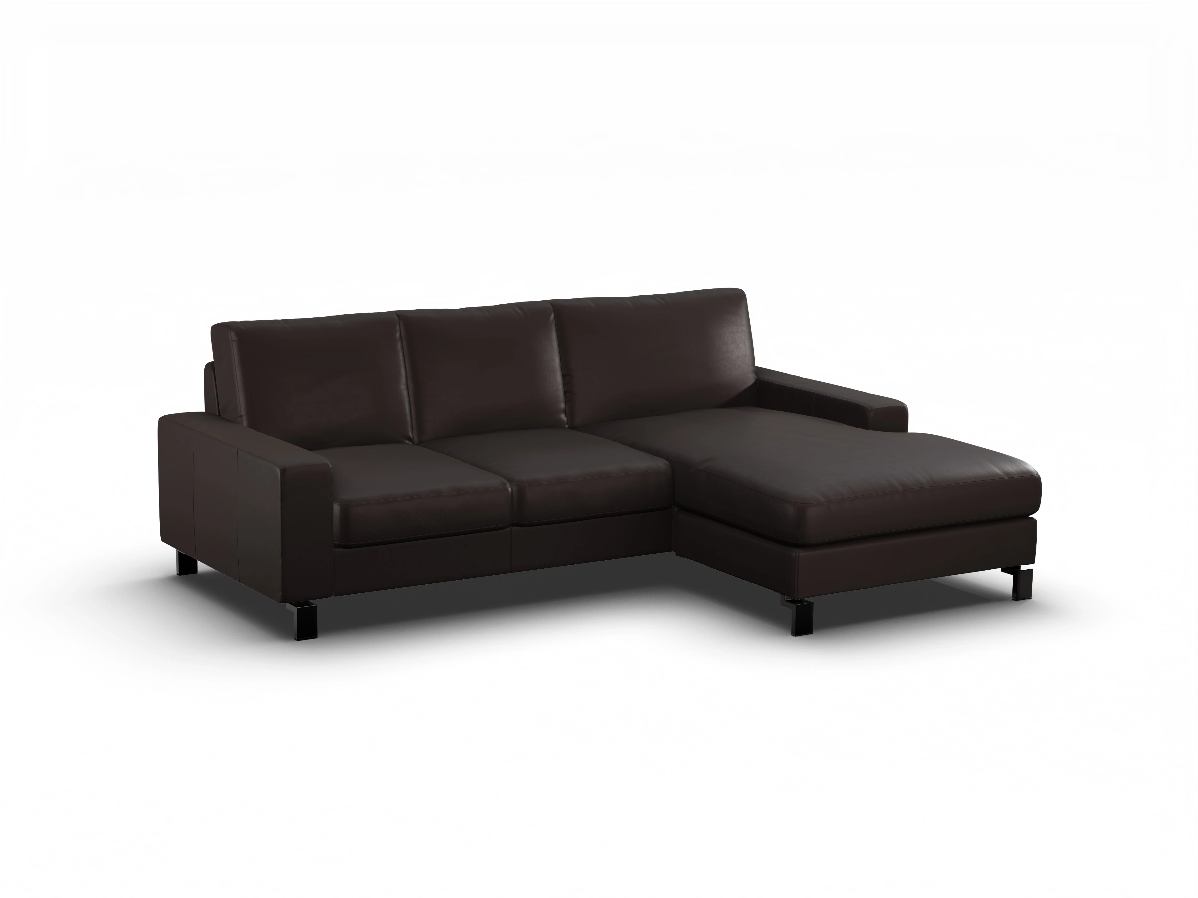 Ansicht des Produktes Casco 2.0 Ecksofa rechts Abschluss offen in Leder Braun